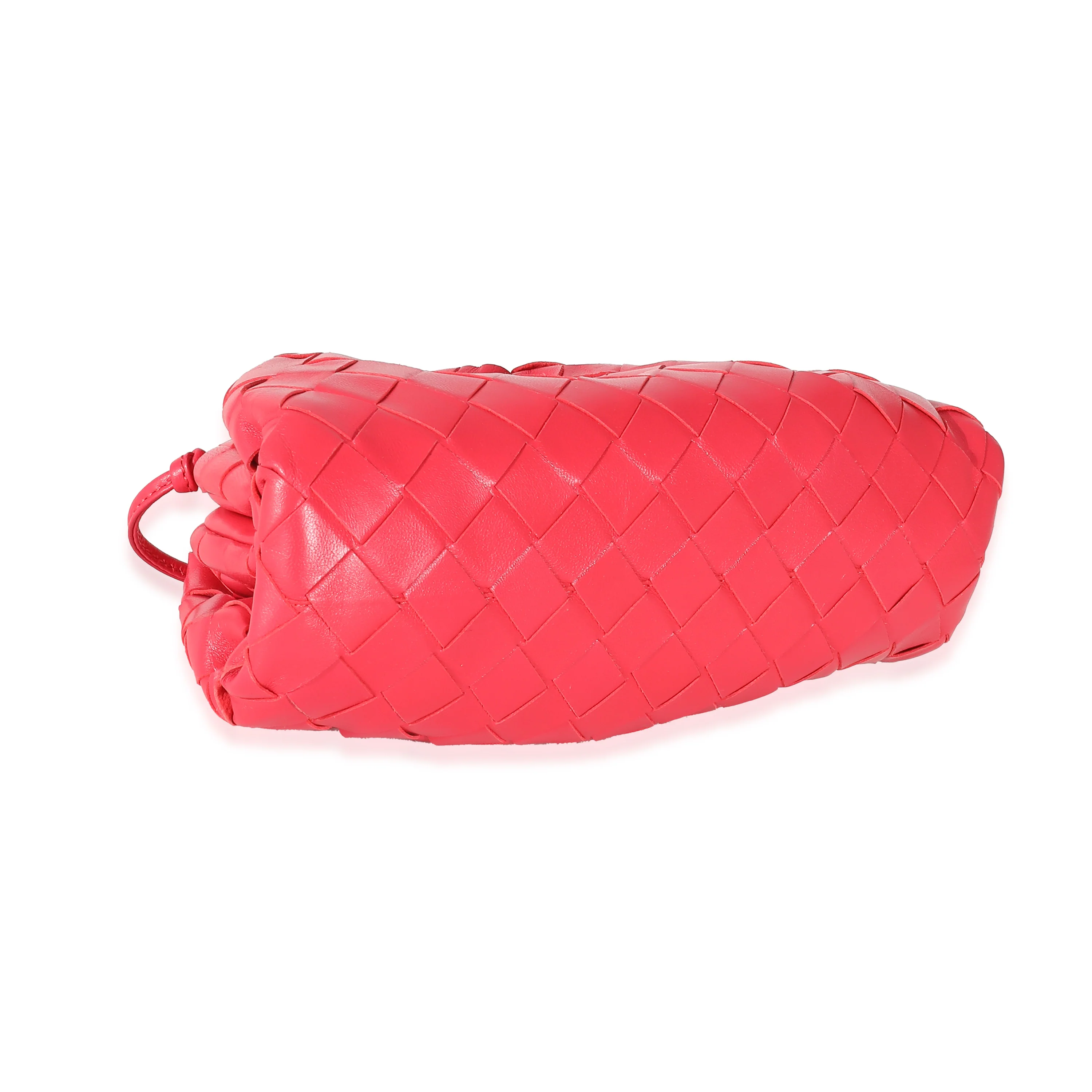 Raspberry Intrecciato Lambskin Mini Pouch - Image 7