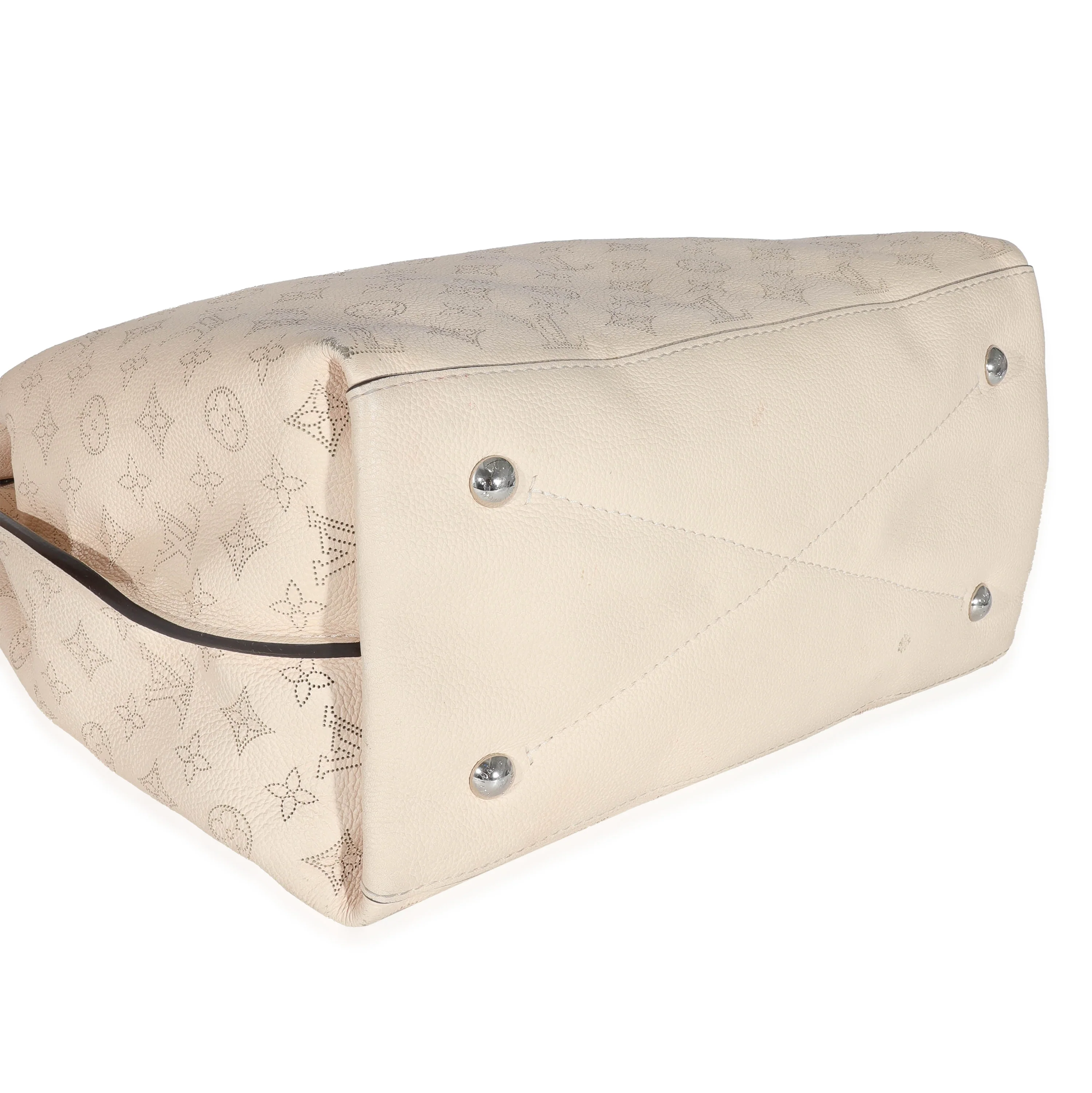 Louis Vuitton Cream Mahina Carmel Hobo - Image 5