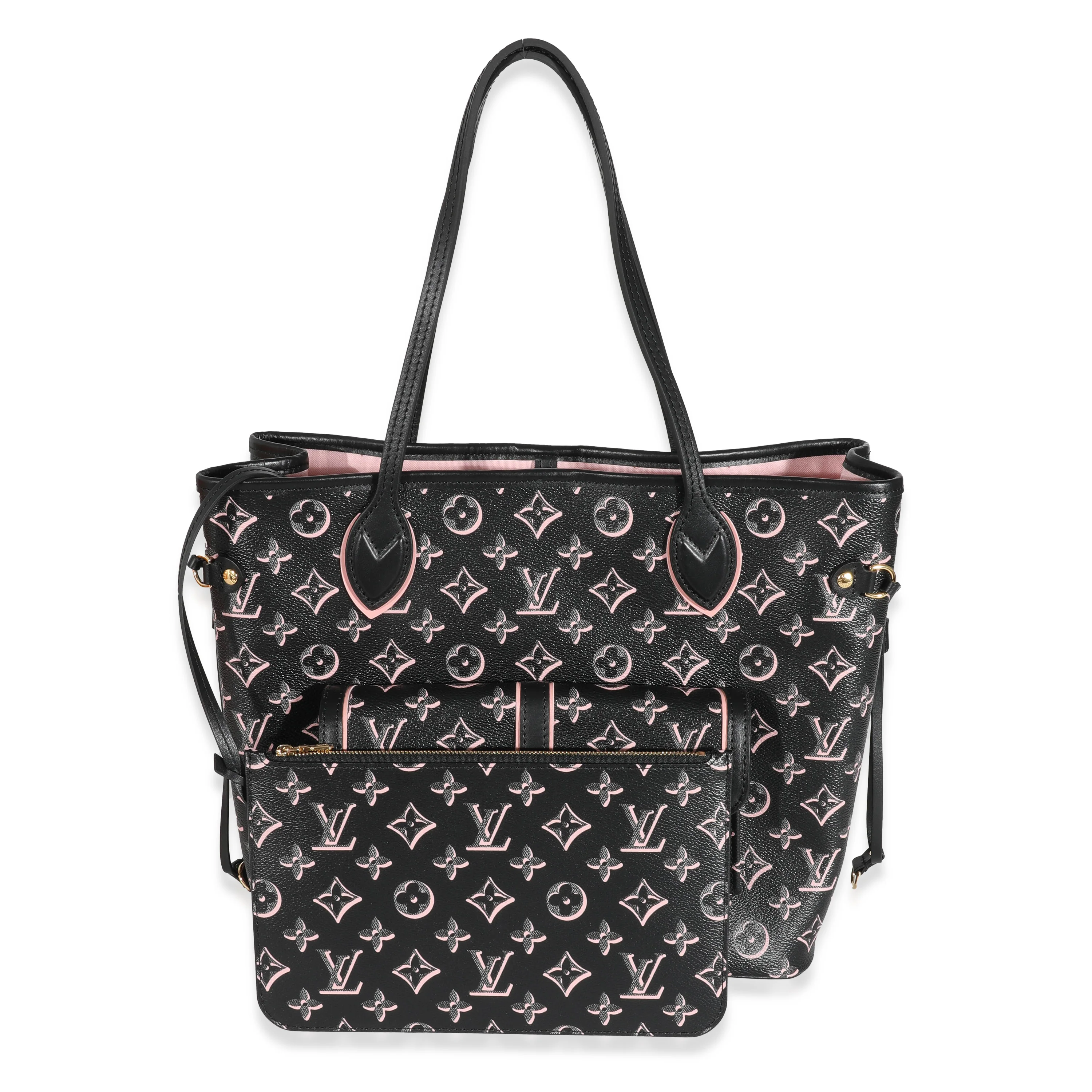 Louis Vuitton Black Pink Monogram Canvas Fall For You Neverfull MM - Image 3