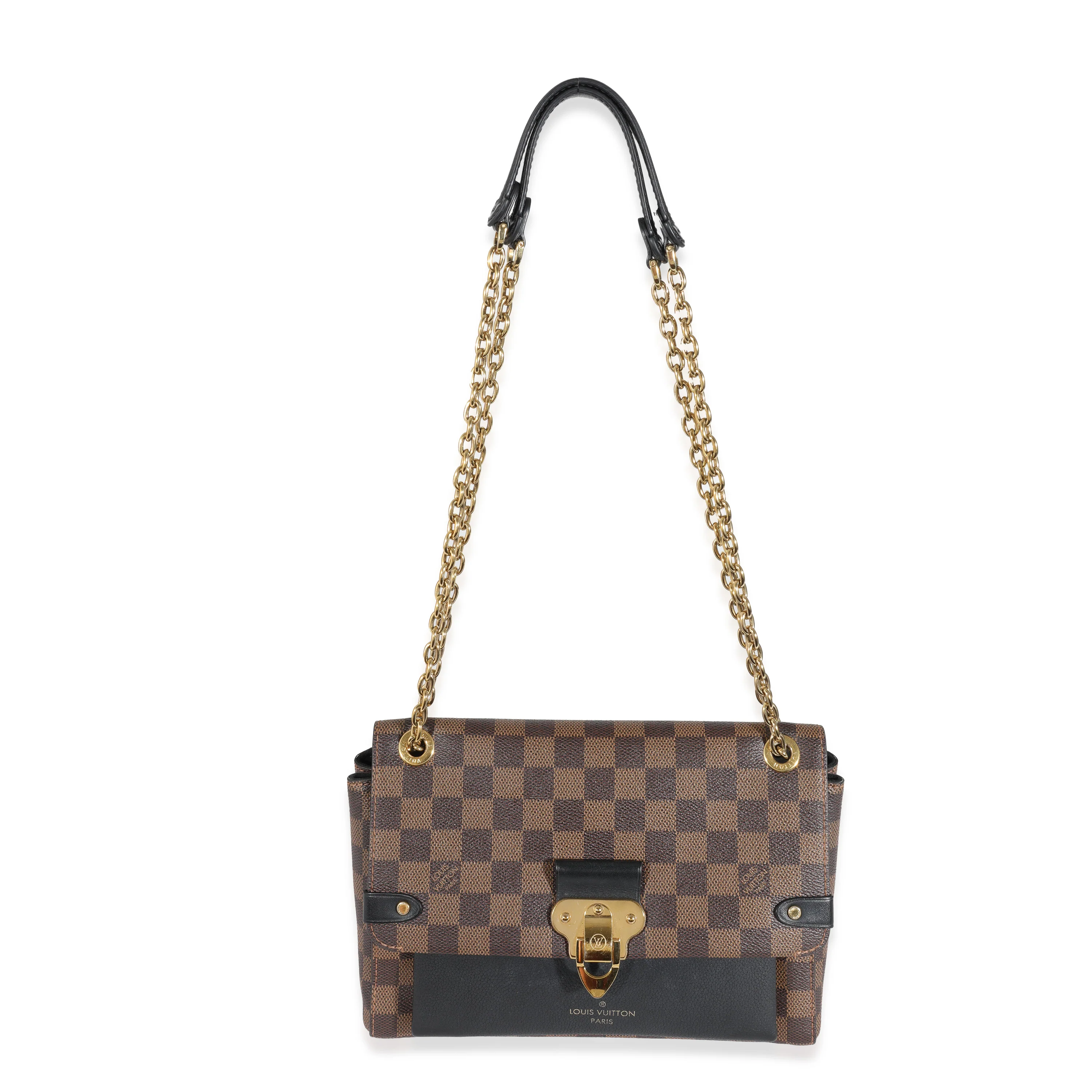 Louis Vuitton Black Calfskin Damier Ebene Canvas Vavin PM - Image 4