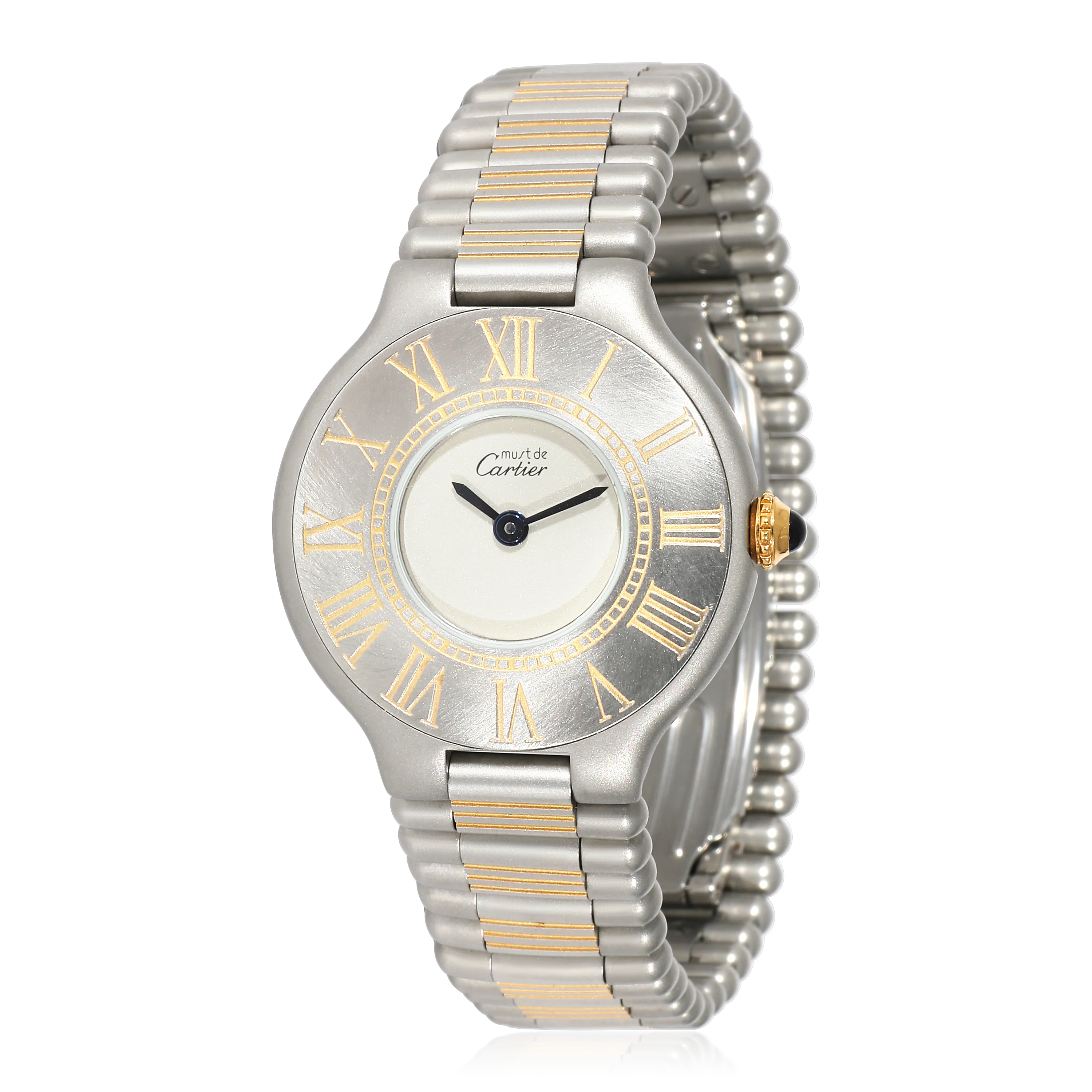Cartier Must de Cartier 21 9010 Womens Watch in  Stainless Steel/Gold Plate