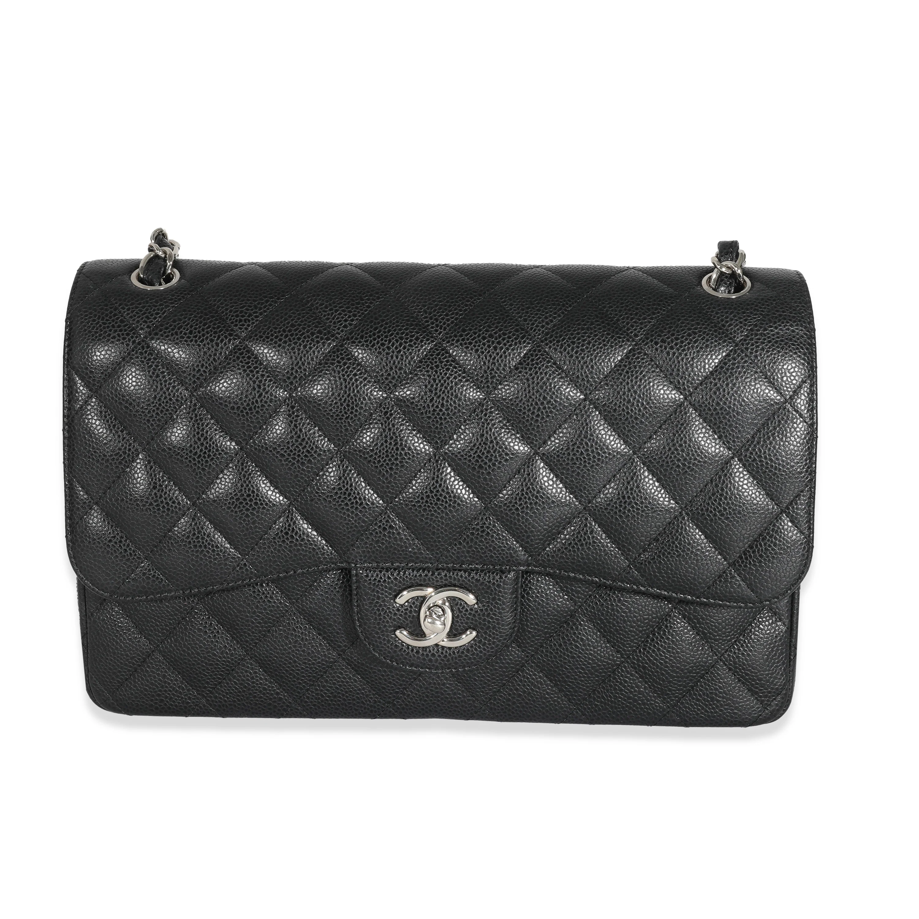 Chanel Black Caviar Jumbo Classic Double Flap Bag