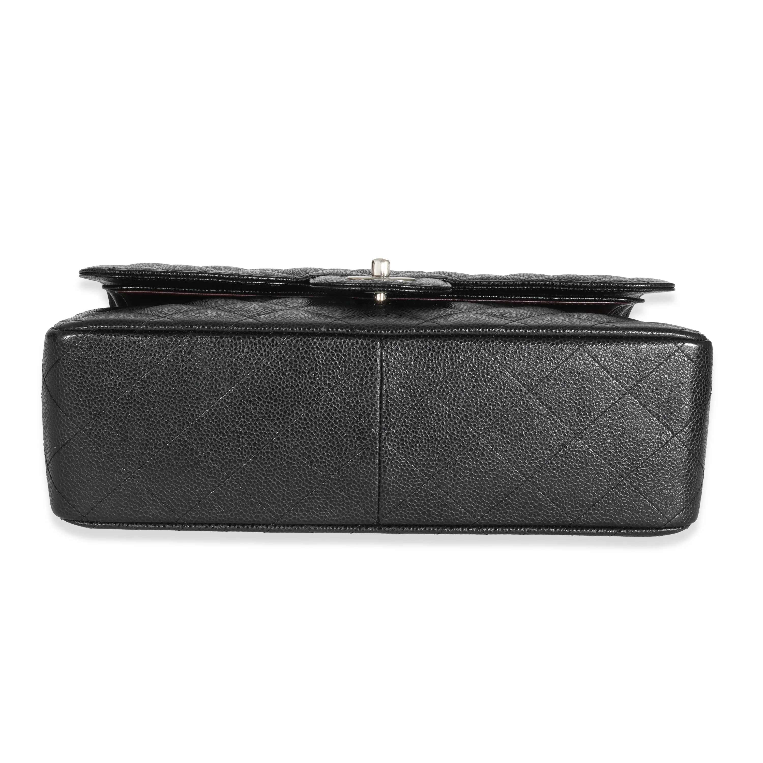 Chanel Black Caviar Jumbo Classic Double Flap Bag - Image 5