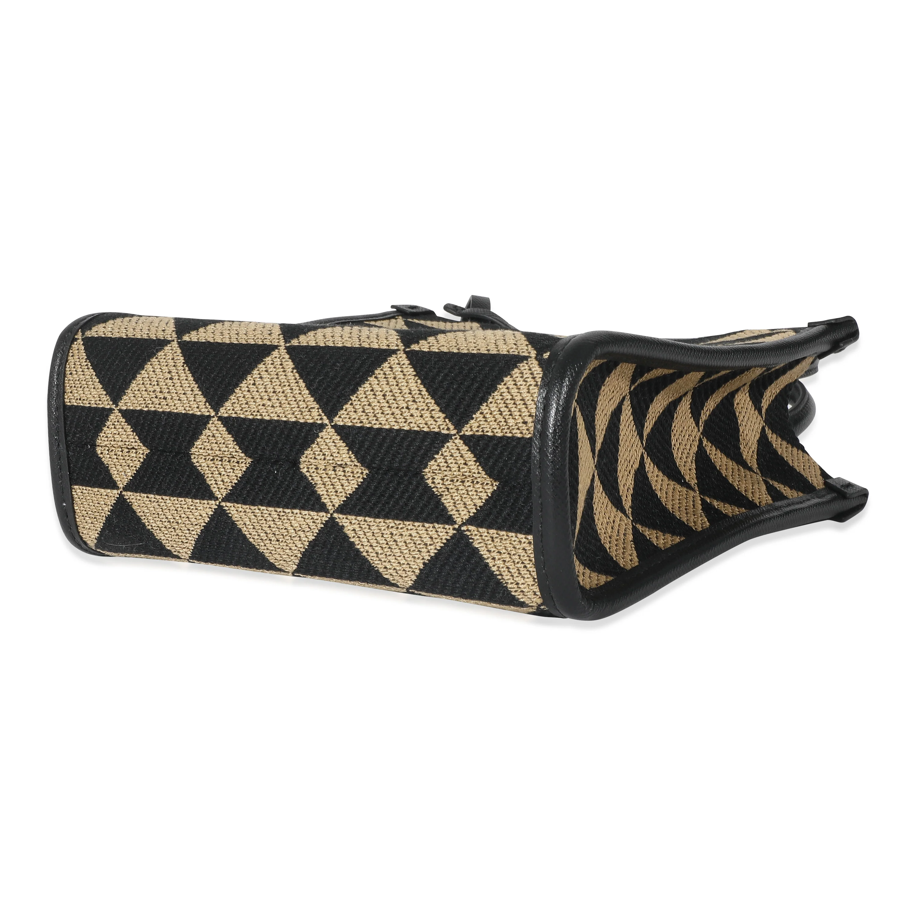 Prada Beige Black Jacquard Symbole Mini Bag - Image 7