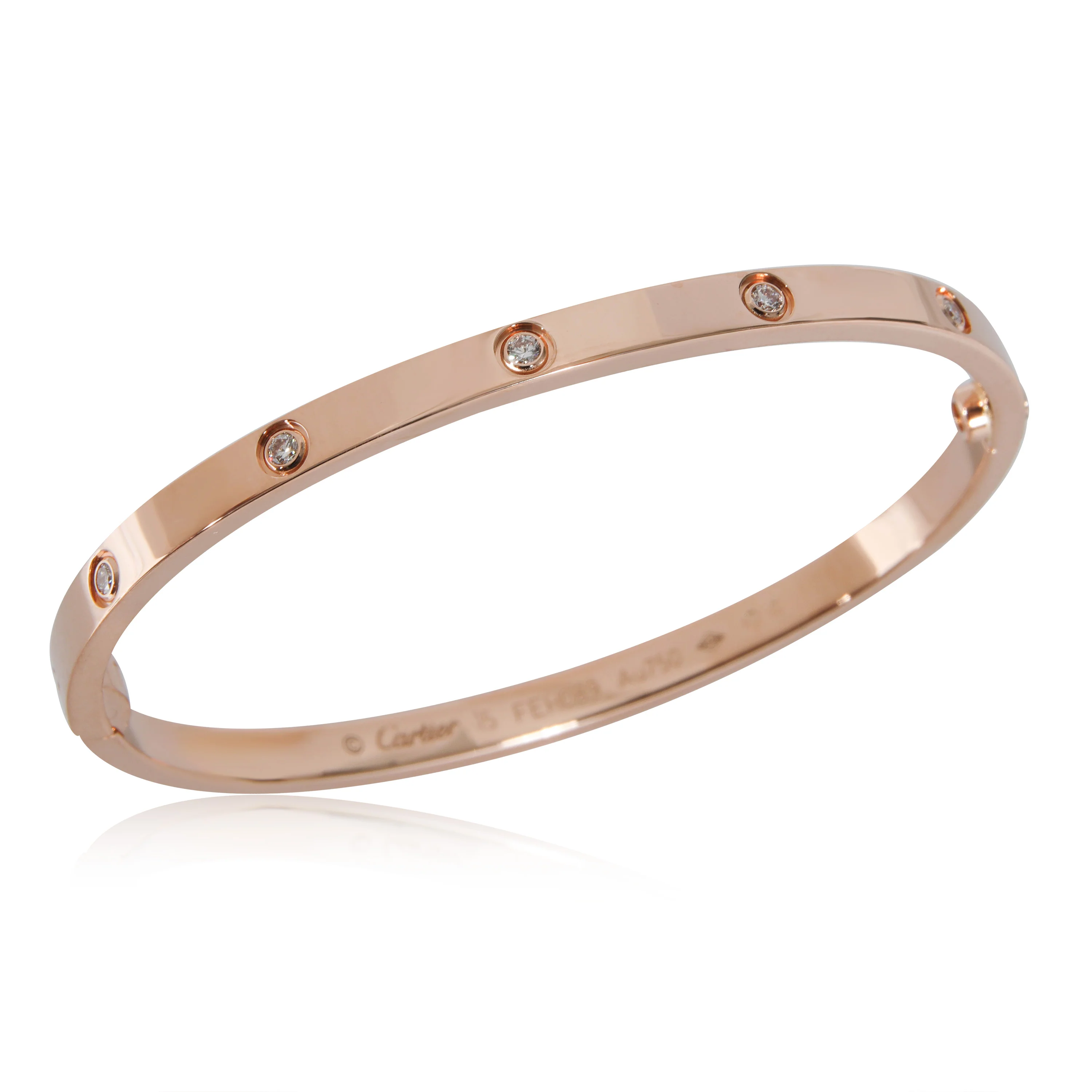 Cartier Love Bracelet, Small Model, 10 Diamonds (Rose Gold, Diamonds) - Image 2