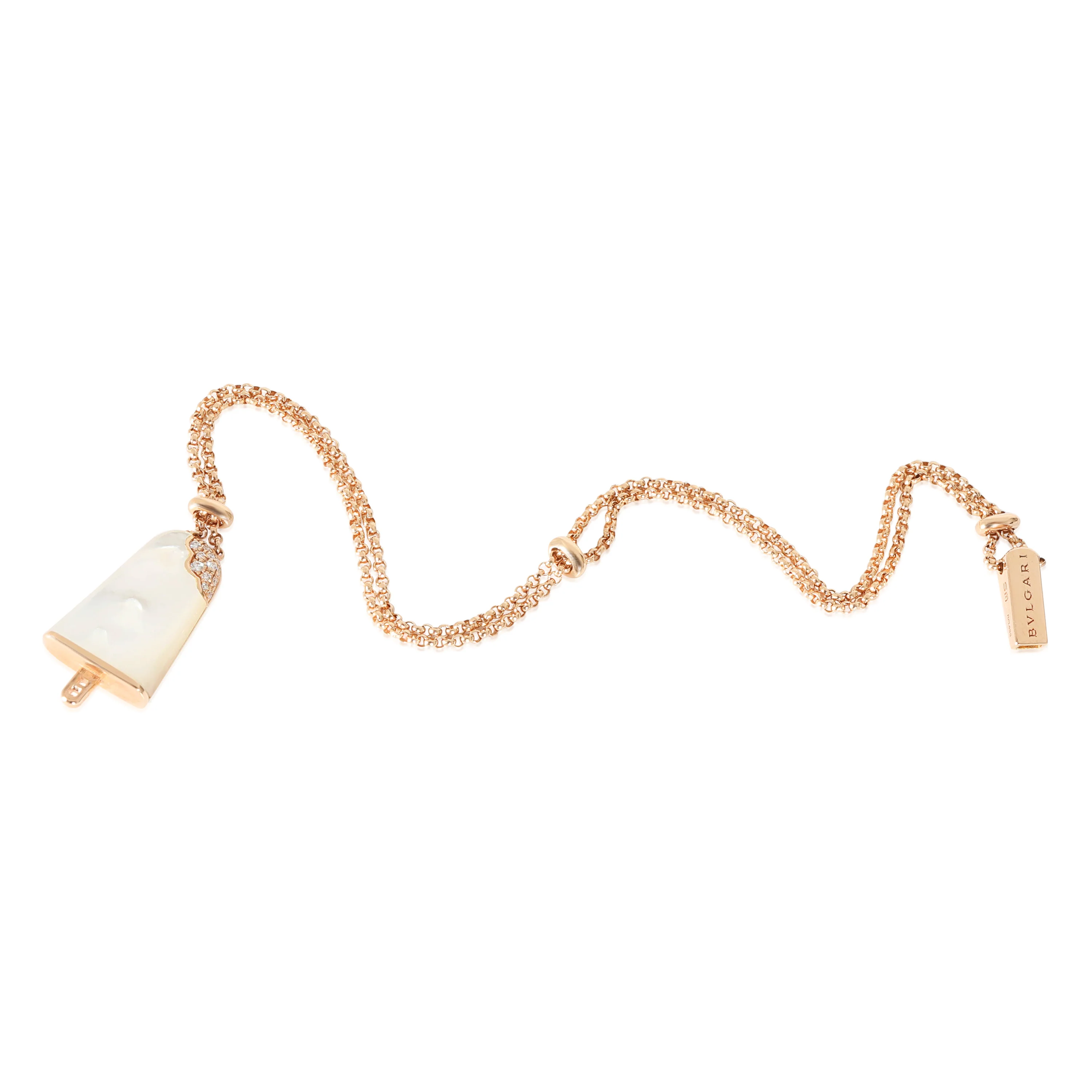 BVLGARI Bvlgari Gelati Mother Of Pearl Bracelet in 18k Rose Gold 0.04 CTW, Sz SM - Image 3