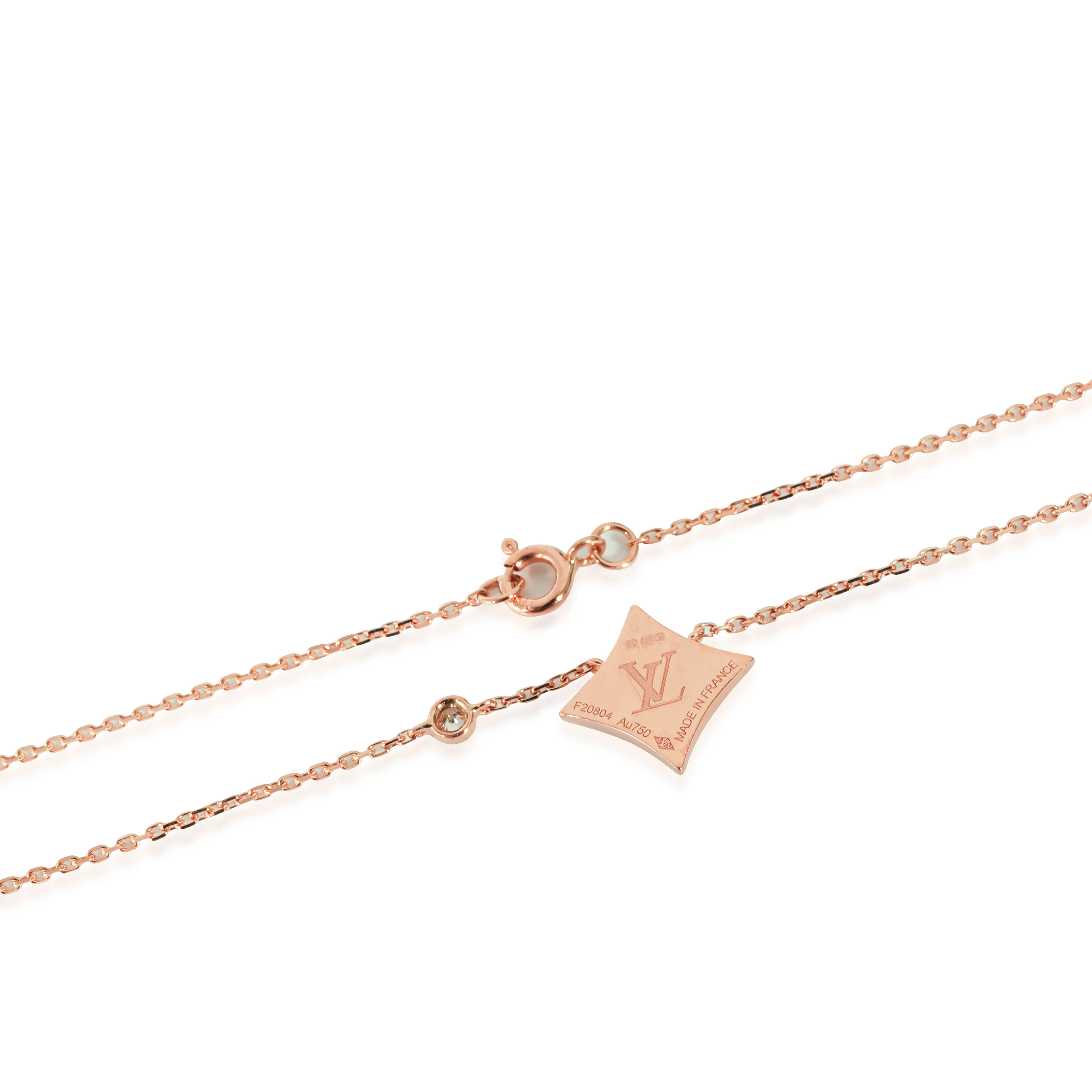 Louis Vuitton Color Blossom BB Mother Of Pearl Diamond Star Pendant in 18K RG - Image 3