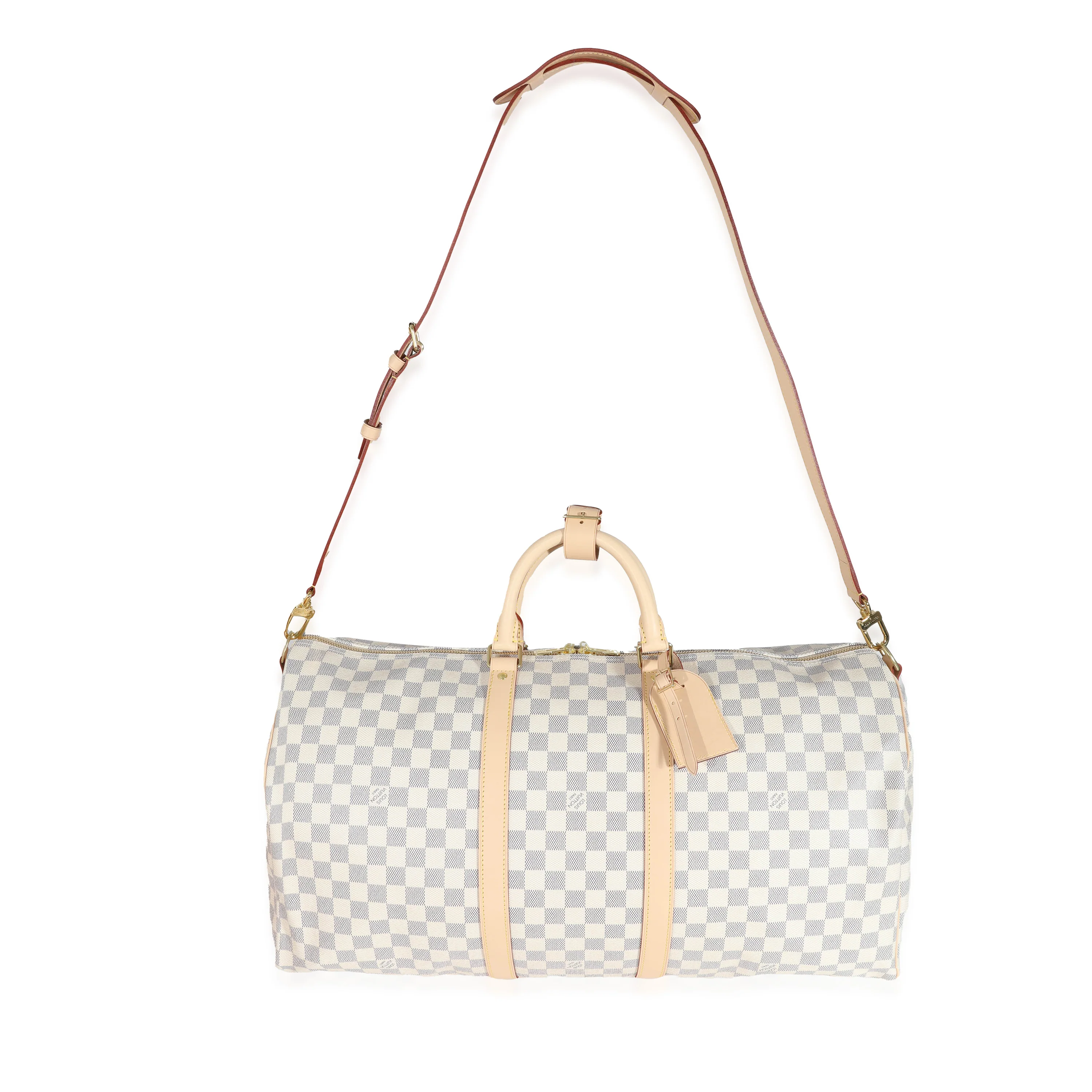Louis Vuitton Damier Azur Canvas Keepall Bandoulière 55 - Image 4