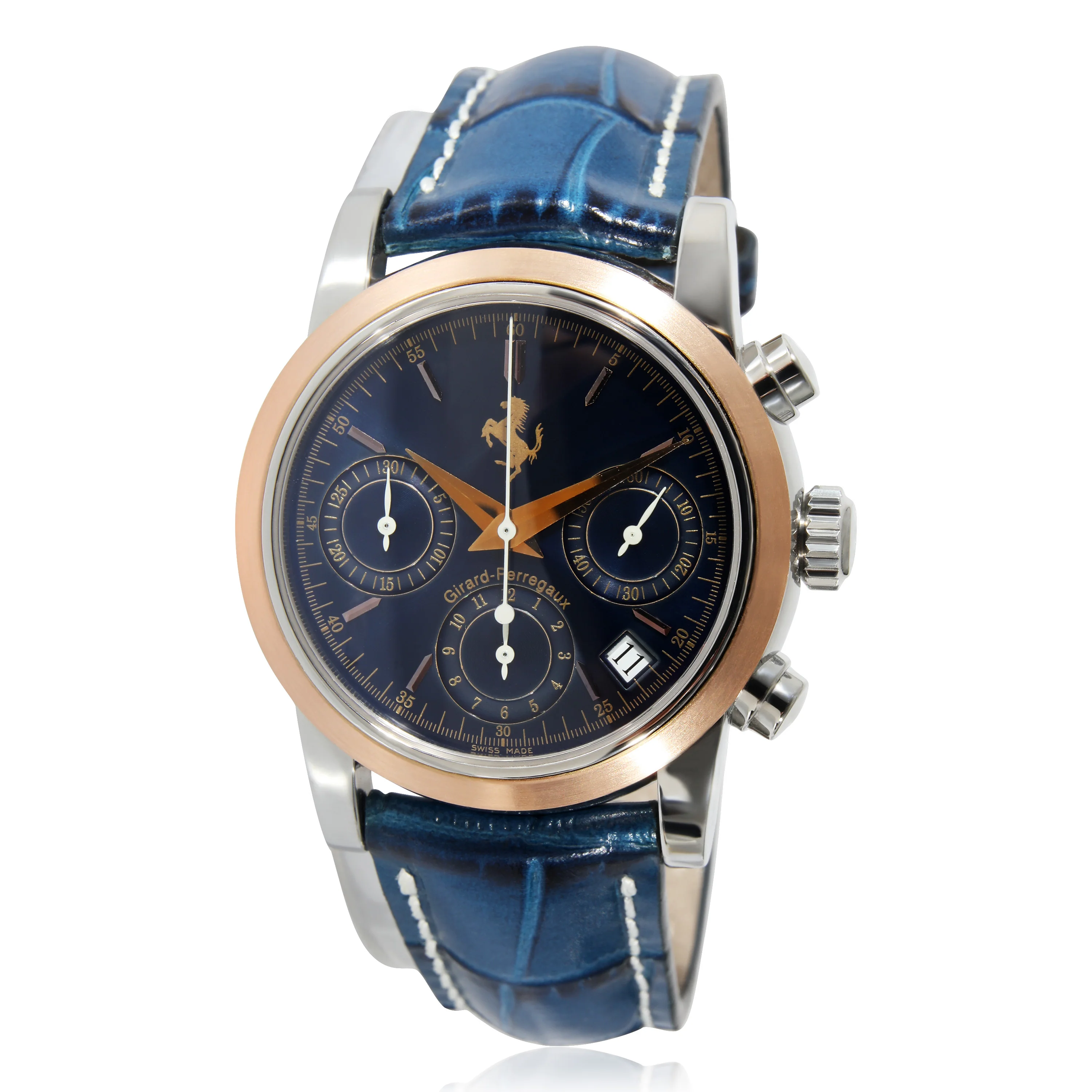 Girard Perregaux Ferrari 8020 Mens Watch in 18kt Stainless Steel/Rose Gold
