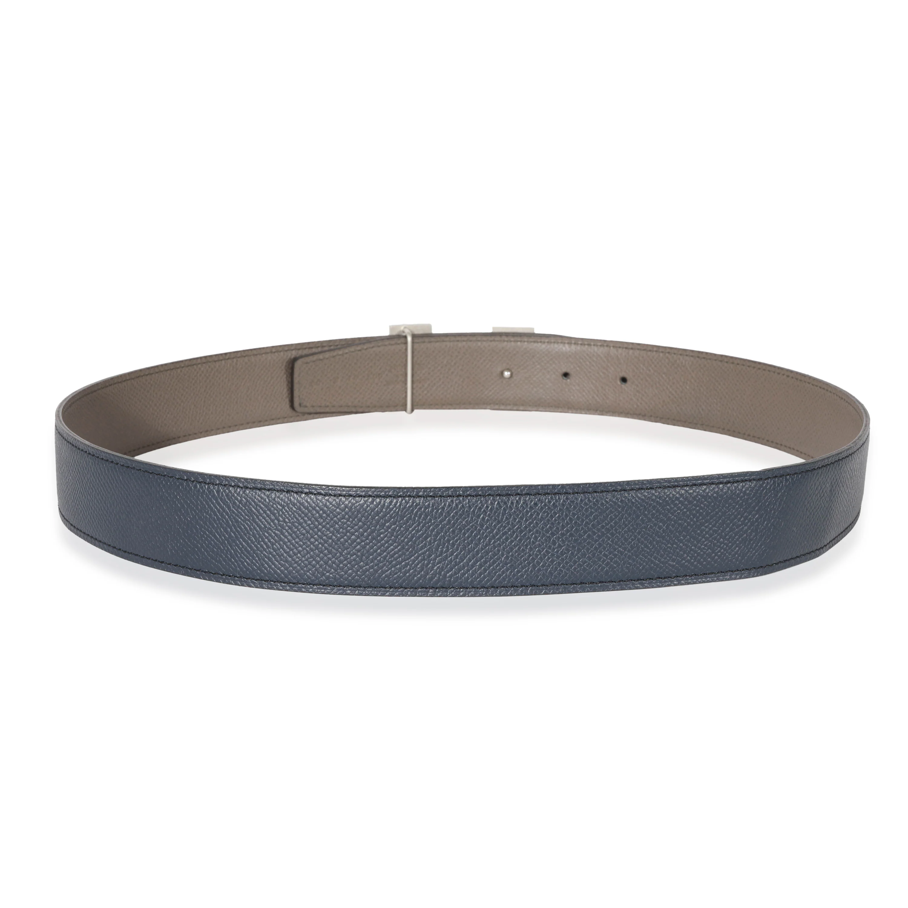 Epsom Etain Bleu De Prusse H Guilloche Belt 80 - Image 6