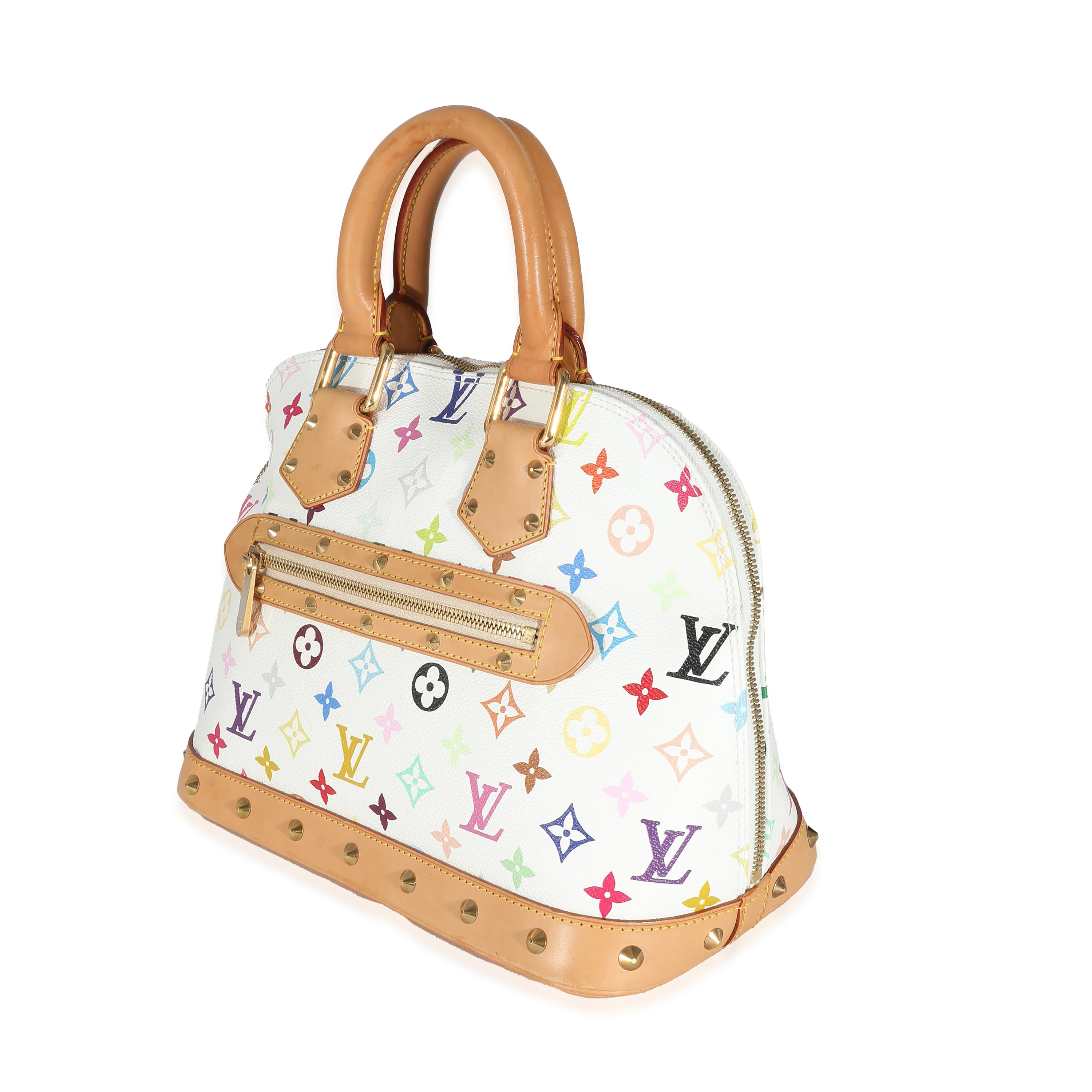 x Takashi Murakami White Monogram Multicolore Canvas Alma PM - Image 5