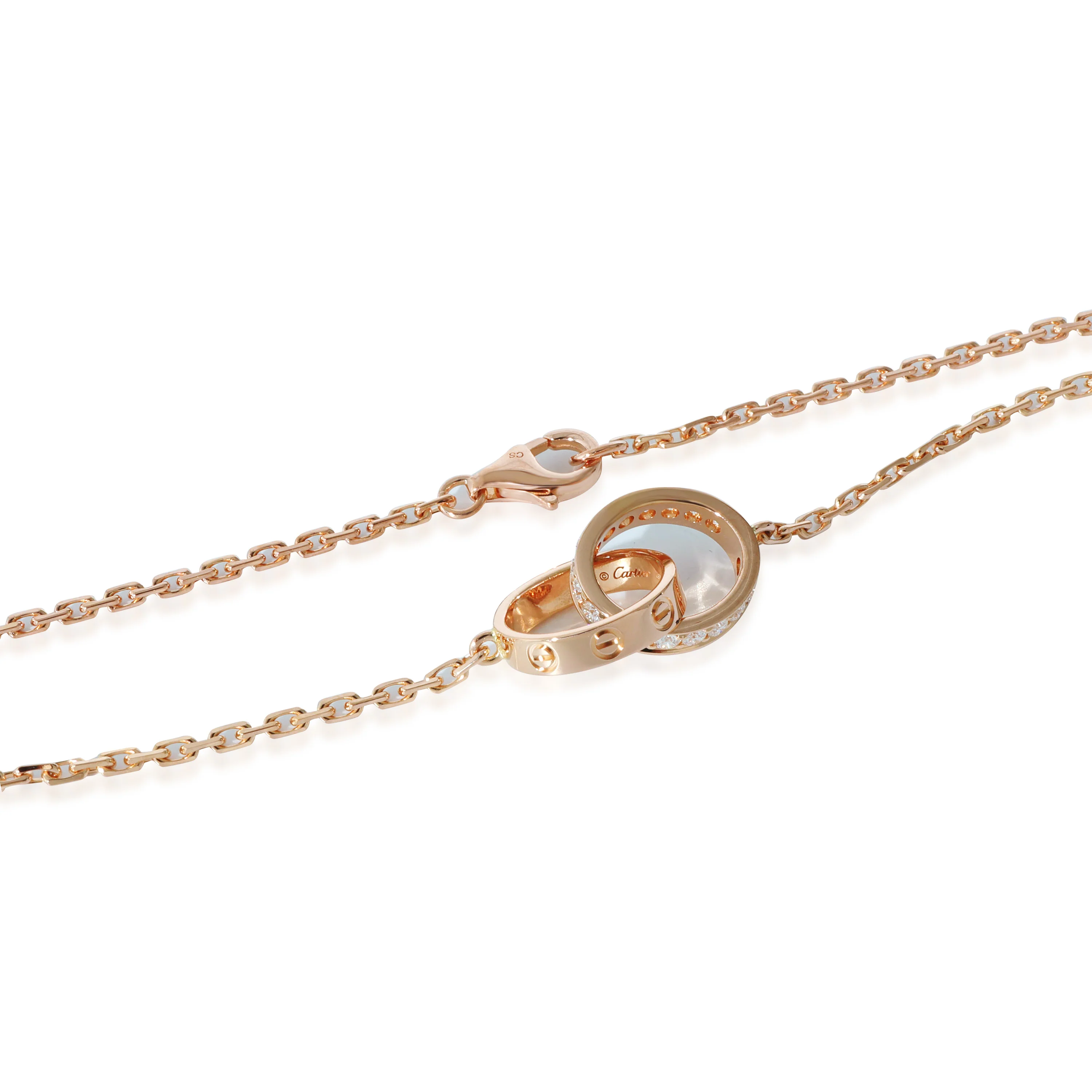 Cartier Love Diamond Necklace in 18k Rose Gold 0.22 CTW - Image 3