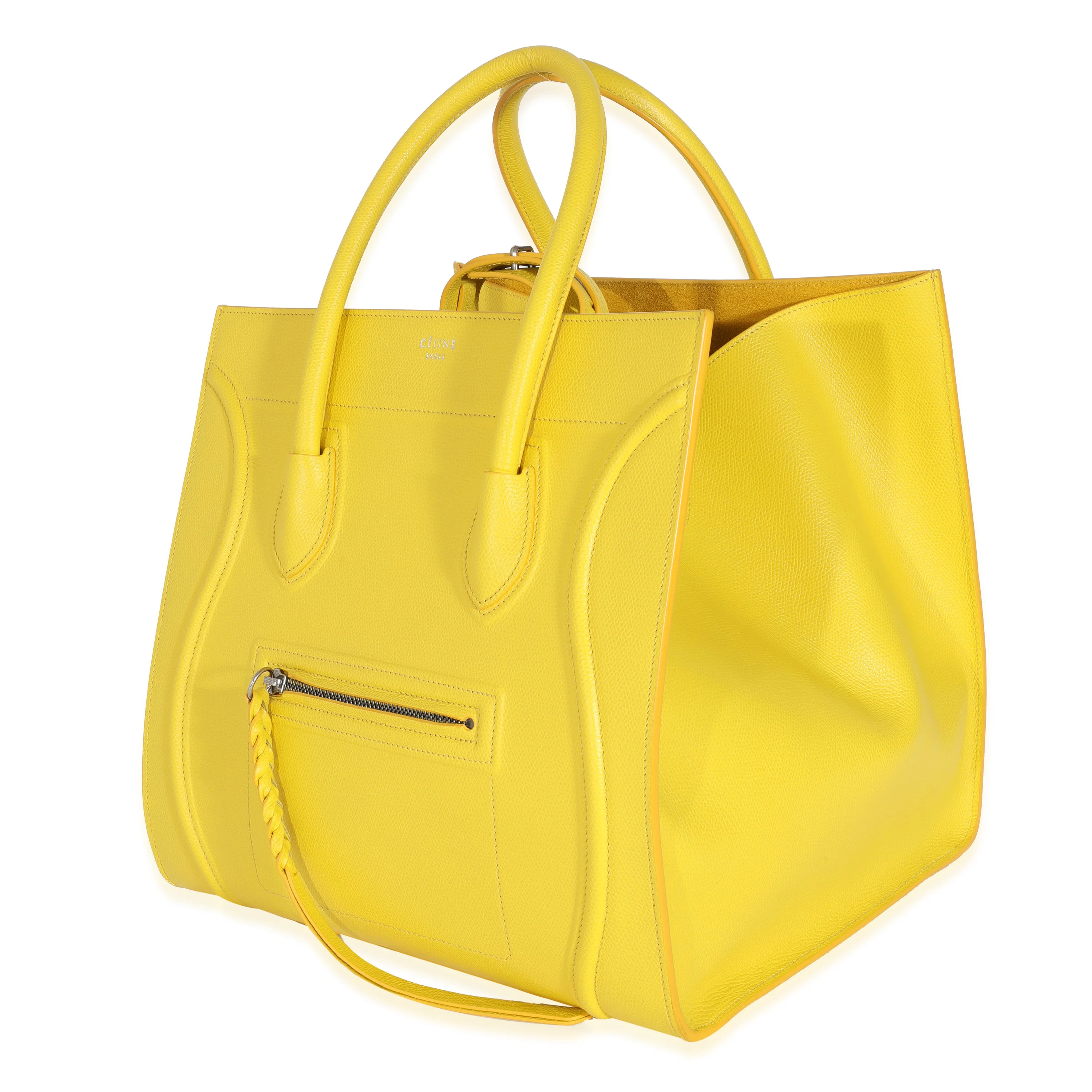 Celine Yellow Leather Phantom Tote - Image 2