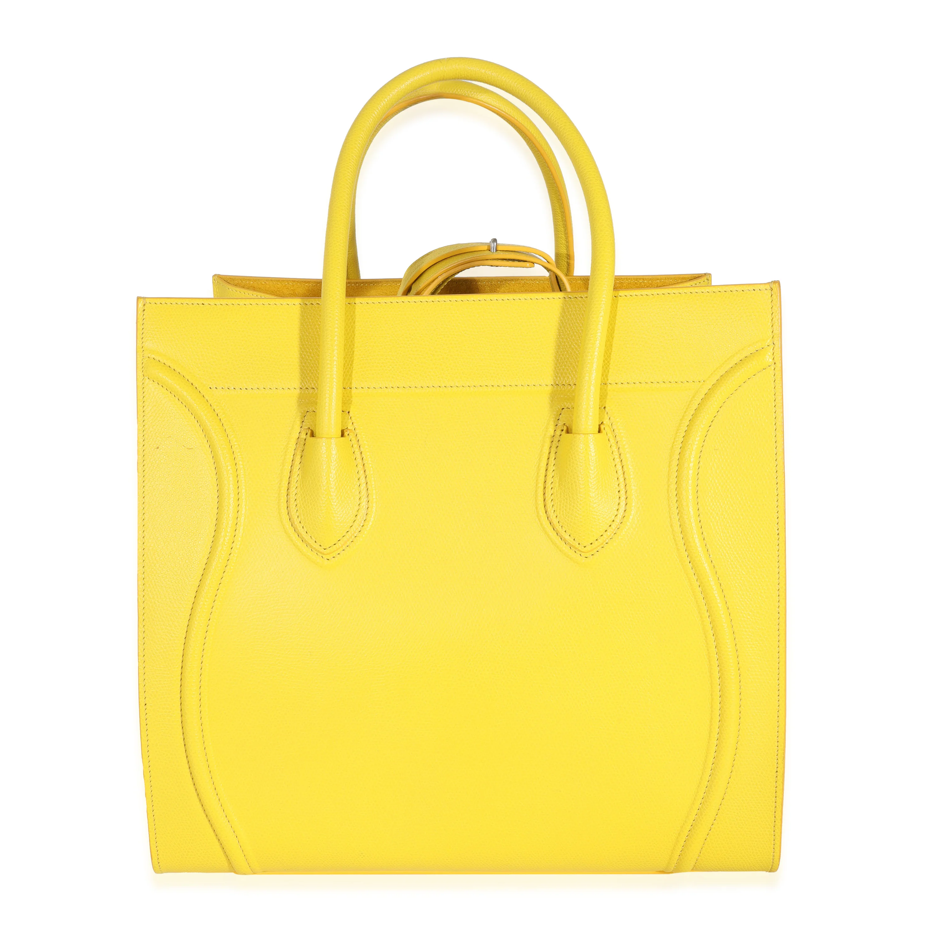 Celine Yellow Leather Phantom Tote - Image 3