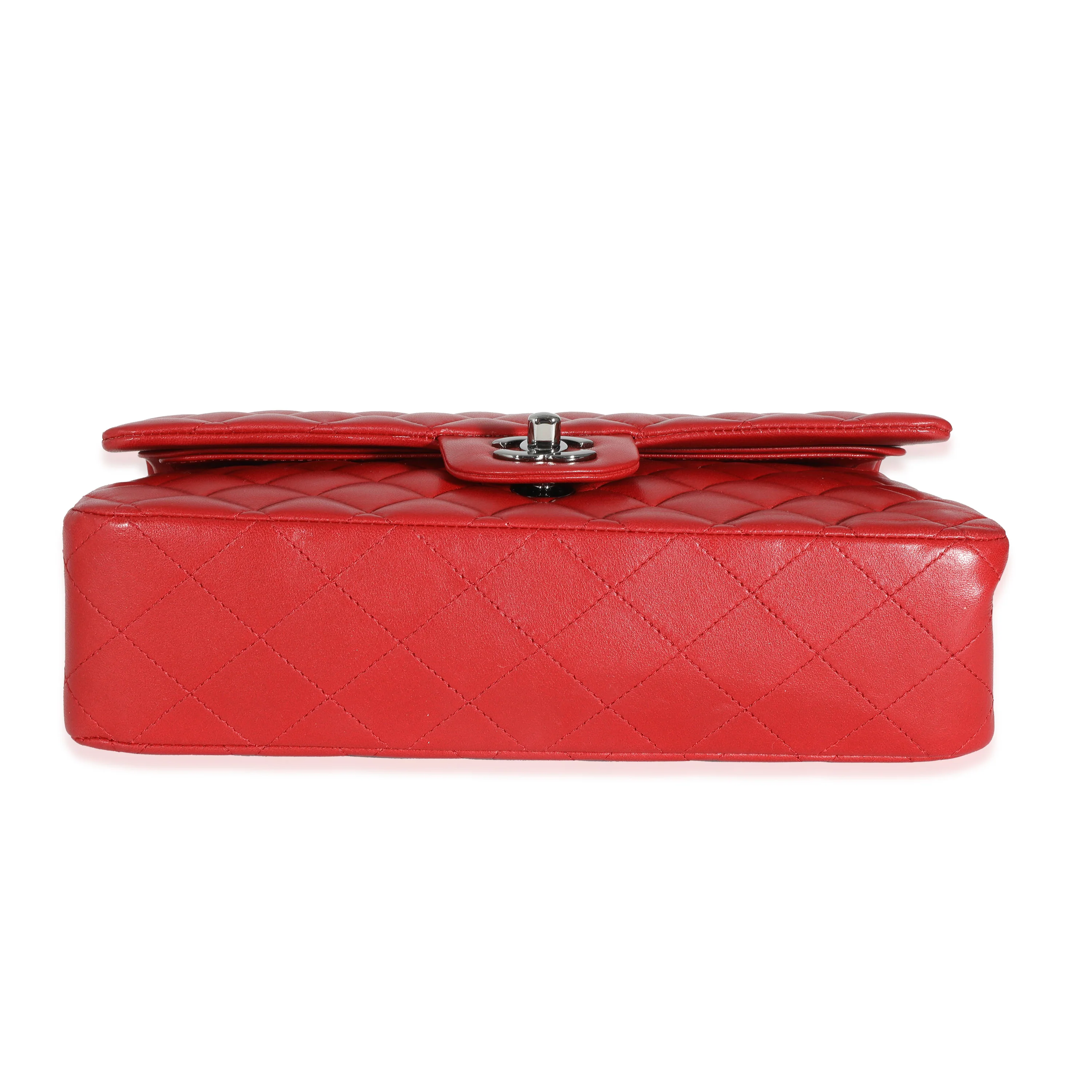 Chanel Red Lambskin Medium Classic Double Flap Bag - Image 5