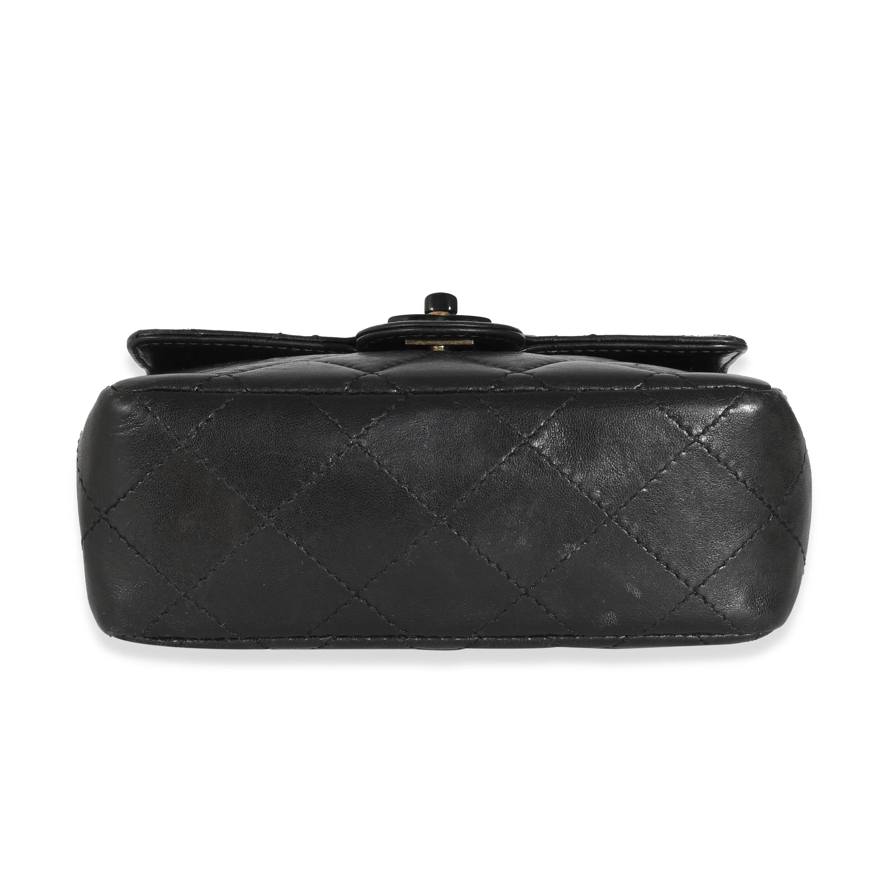 Chanel Vintage Black Lambskin Resin Mini Flap Bag - Image 5