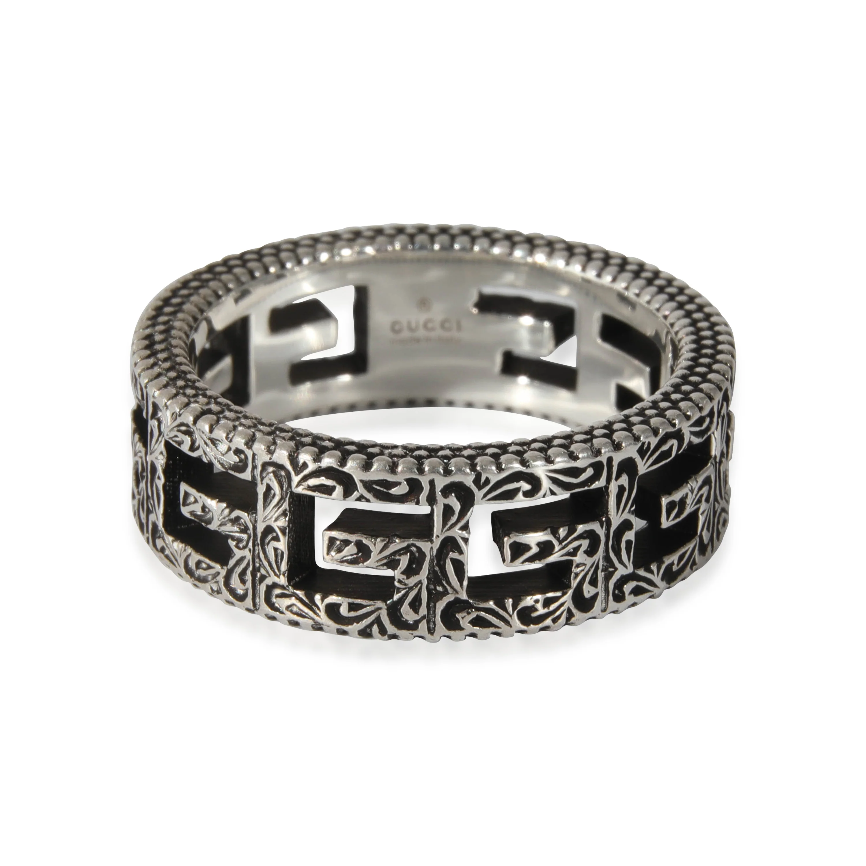 Gucci Square G Band Ring in Sterling Silver