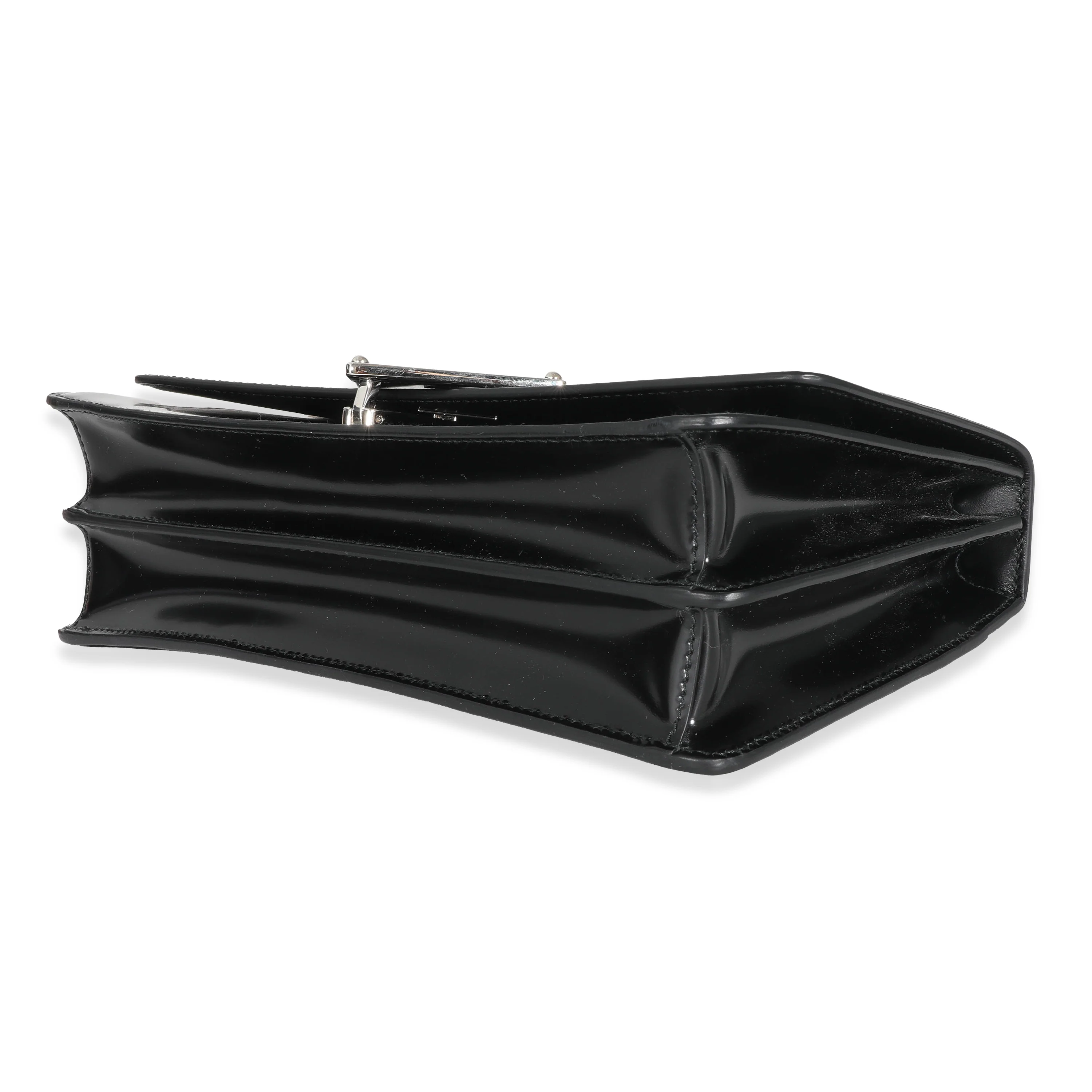 Prada Black Brushed Spazzolato Emblème Flap Bag - Image 6