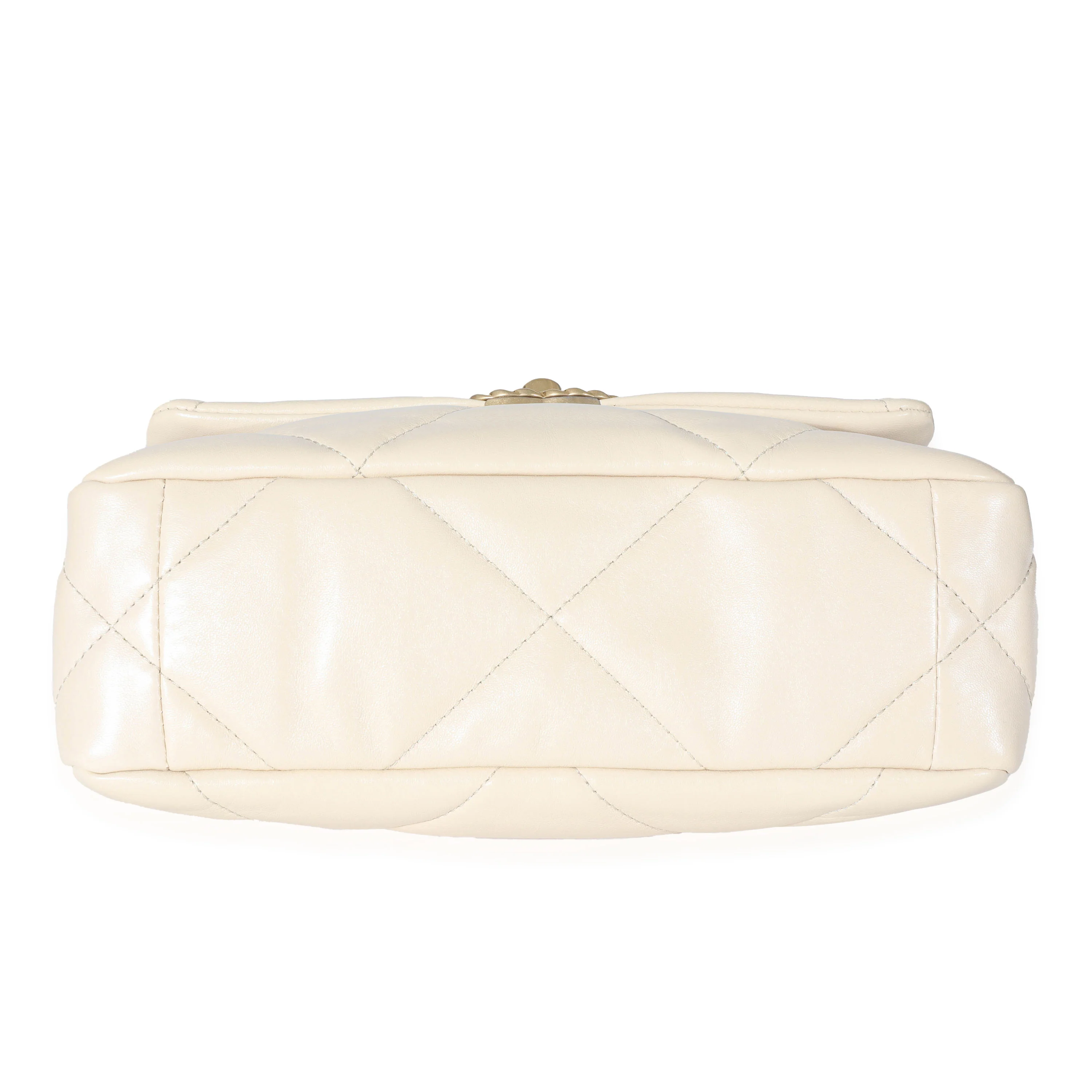 Chanel 21P Beige Goatskin Medium Chanel 19 Flap Bag - Image 5