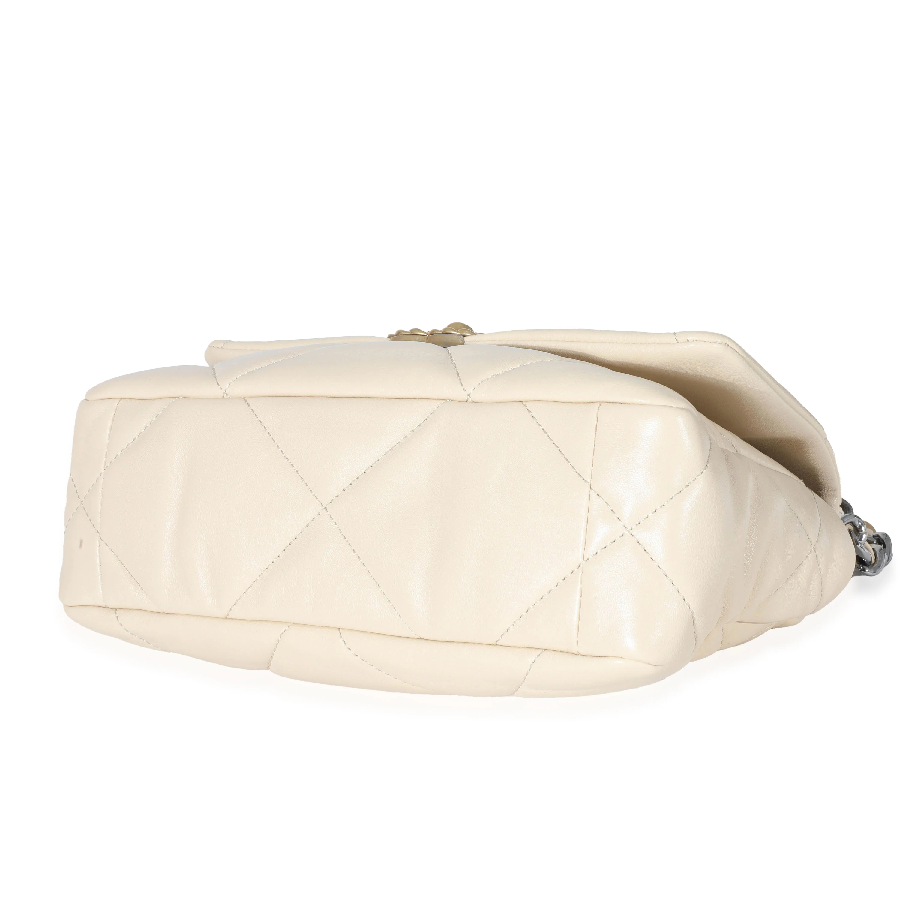 Chanel 21P Beige Goatskin Medium Chanel 19 Flap Bag - Image 7