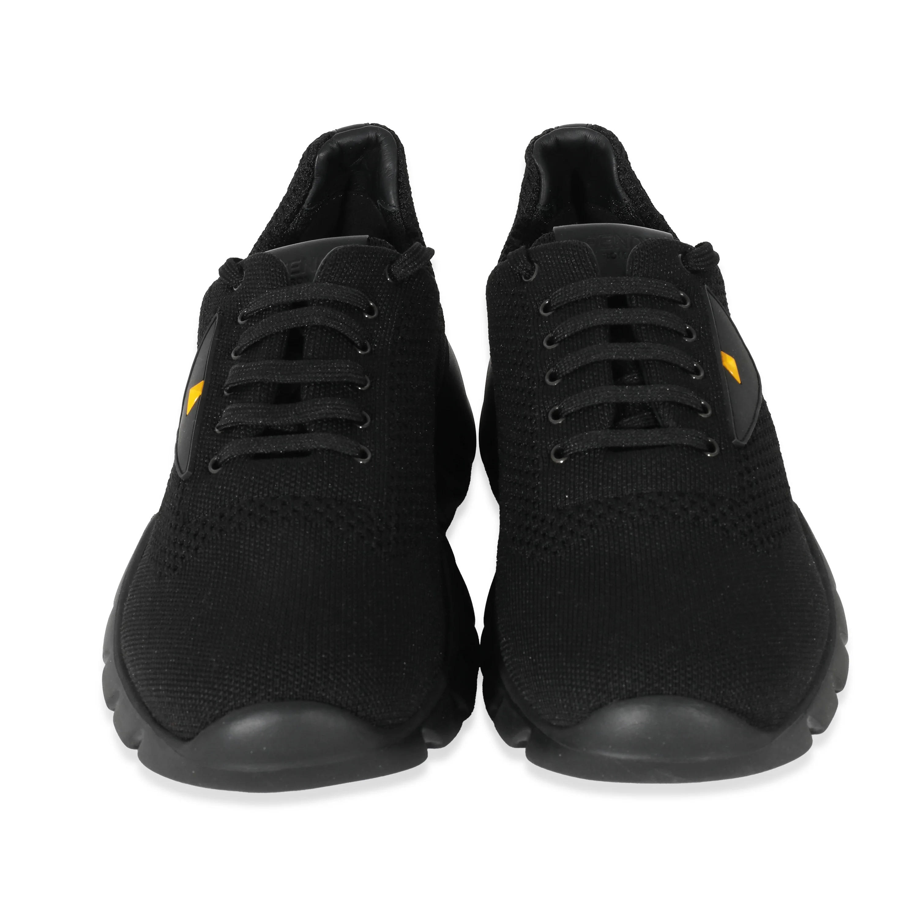 Fendi Black Monster Mesh Knit Runner Sneakers - Image 3