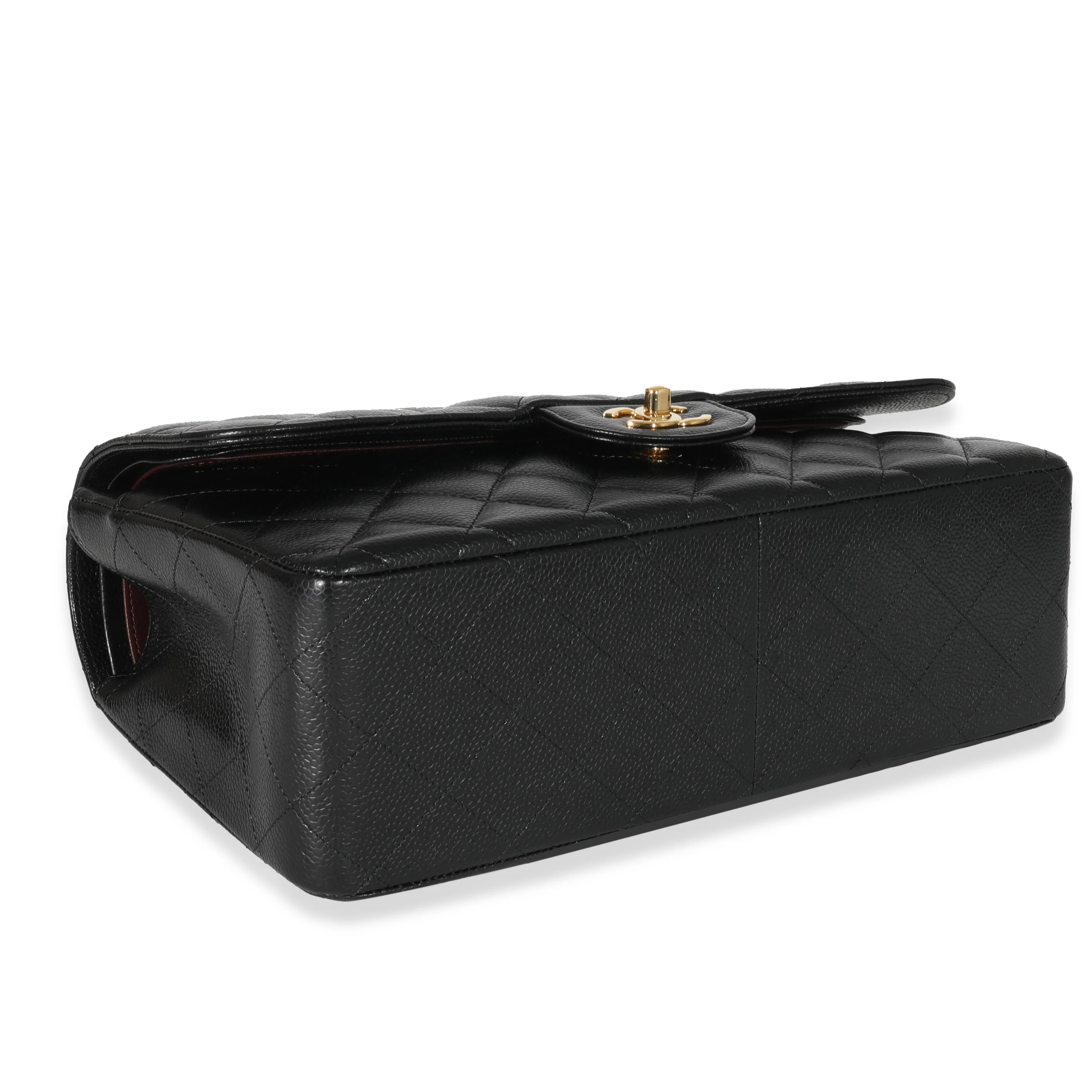 Chanel Black Caviar Jumbo Classic Double Flap Bag - Image 6