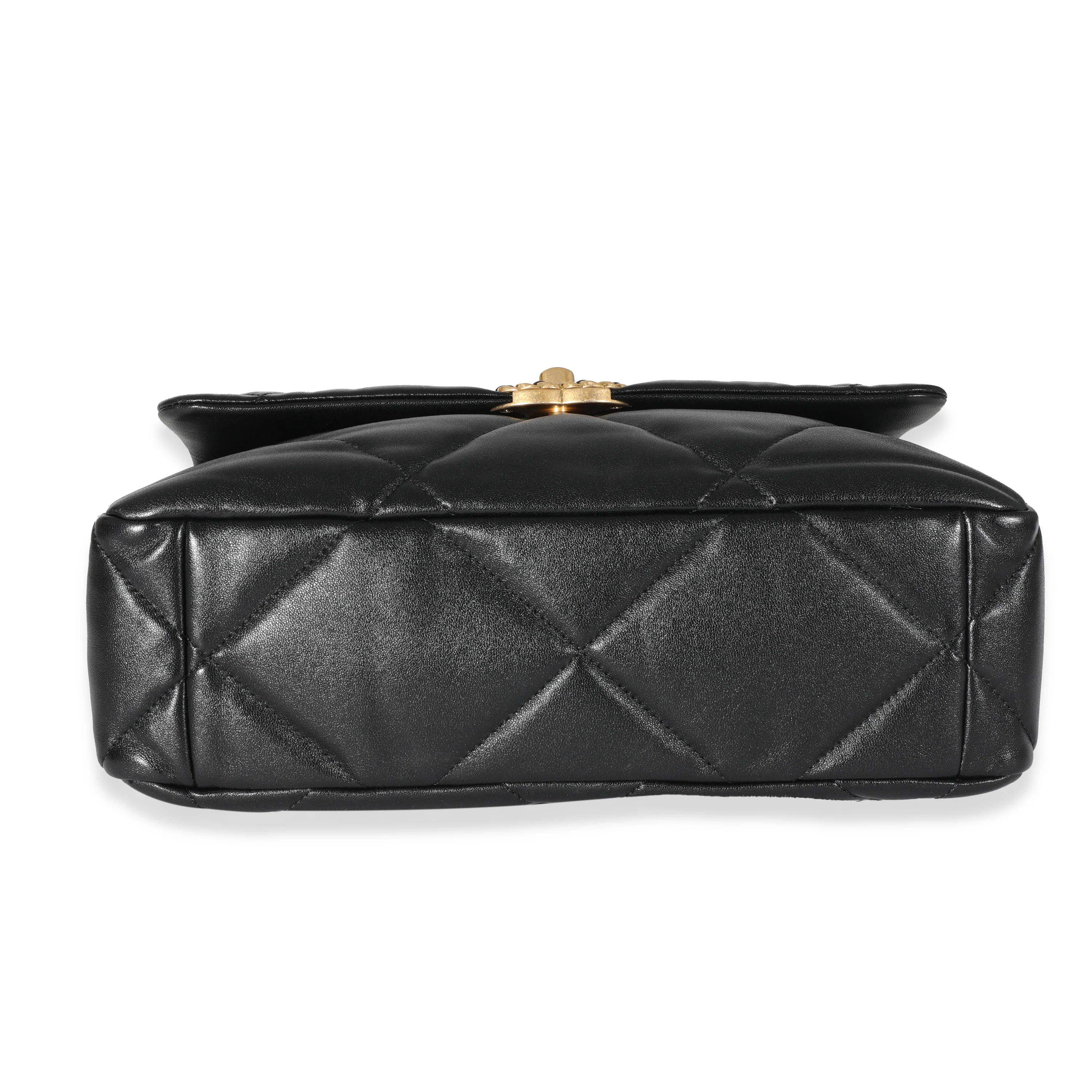 Chanel Black Quilted Goatskin Chanel 19 Flap Bag - Image 5