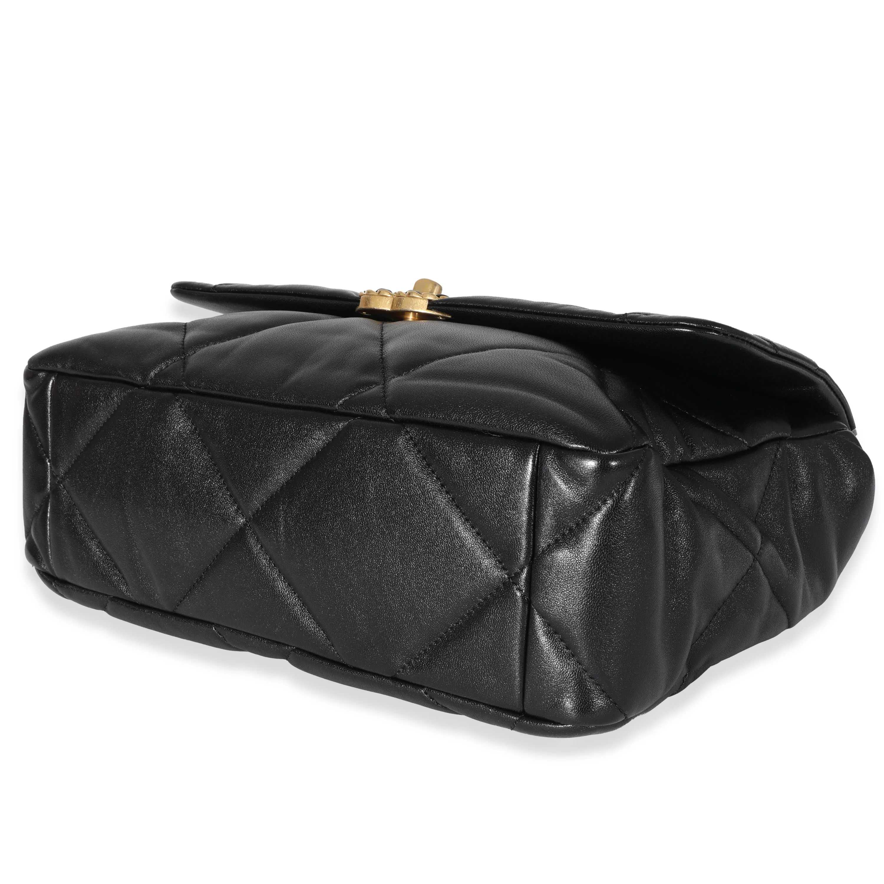 Chanel Black Quilted Goatskin Chanel 19 Flap Bag - Image 7