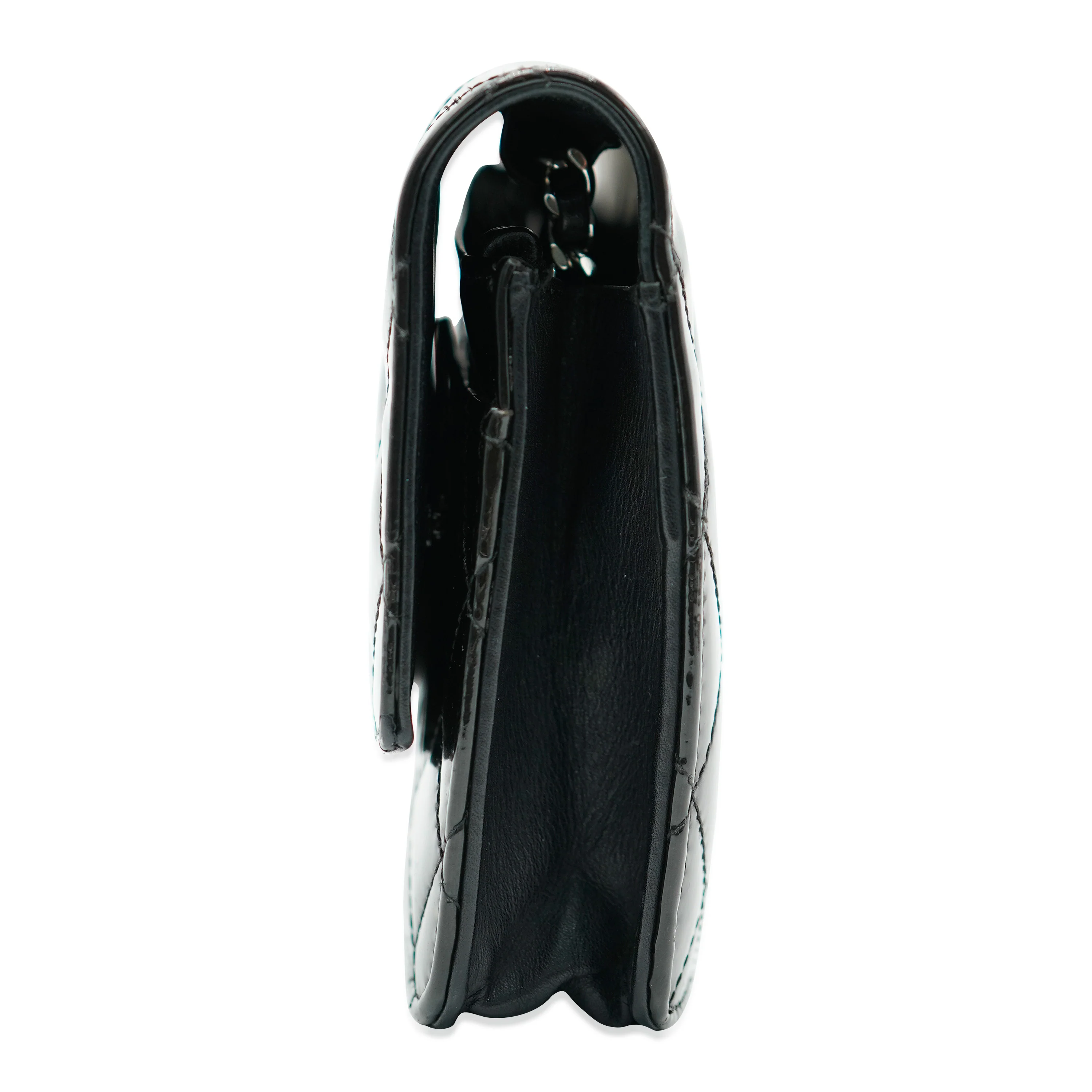 Chanel Black Patent Brilliant Wallet On Chain - Image 5