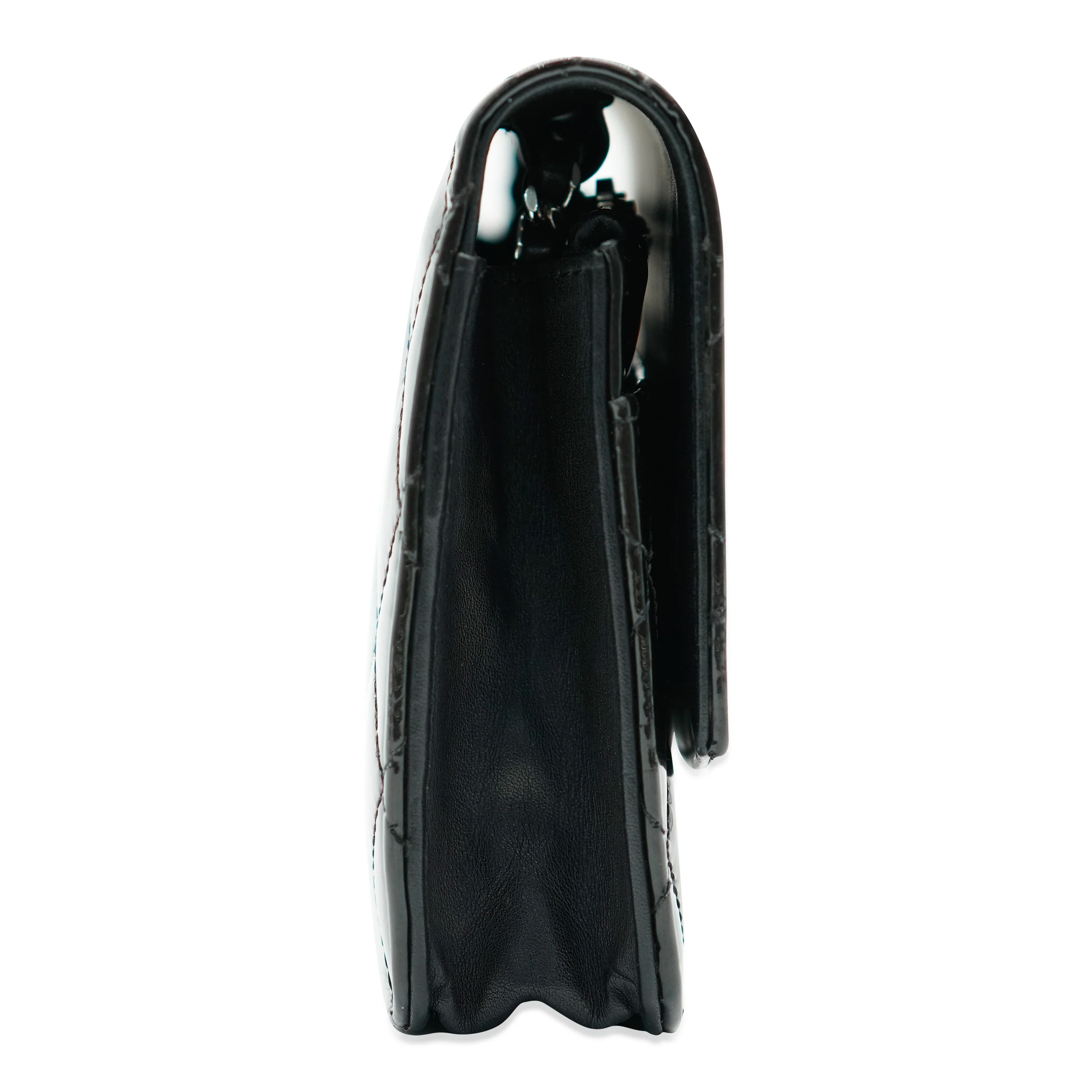 Chanel Black Patent Brilliant Wallet On Chain - Image 8