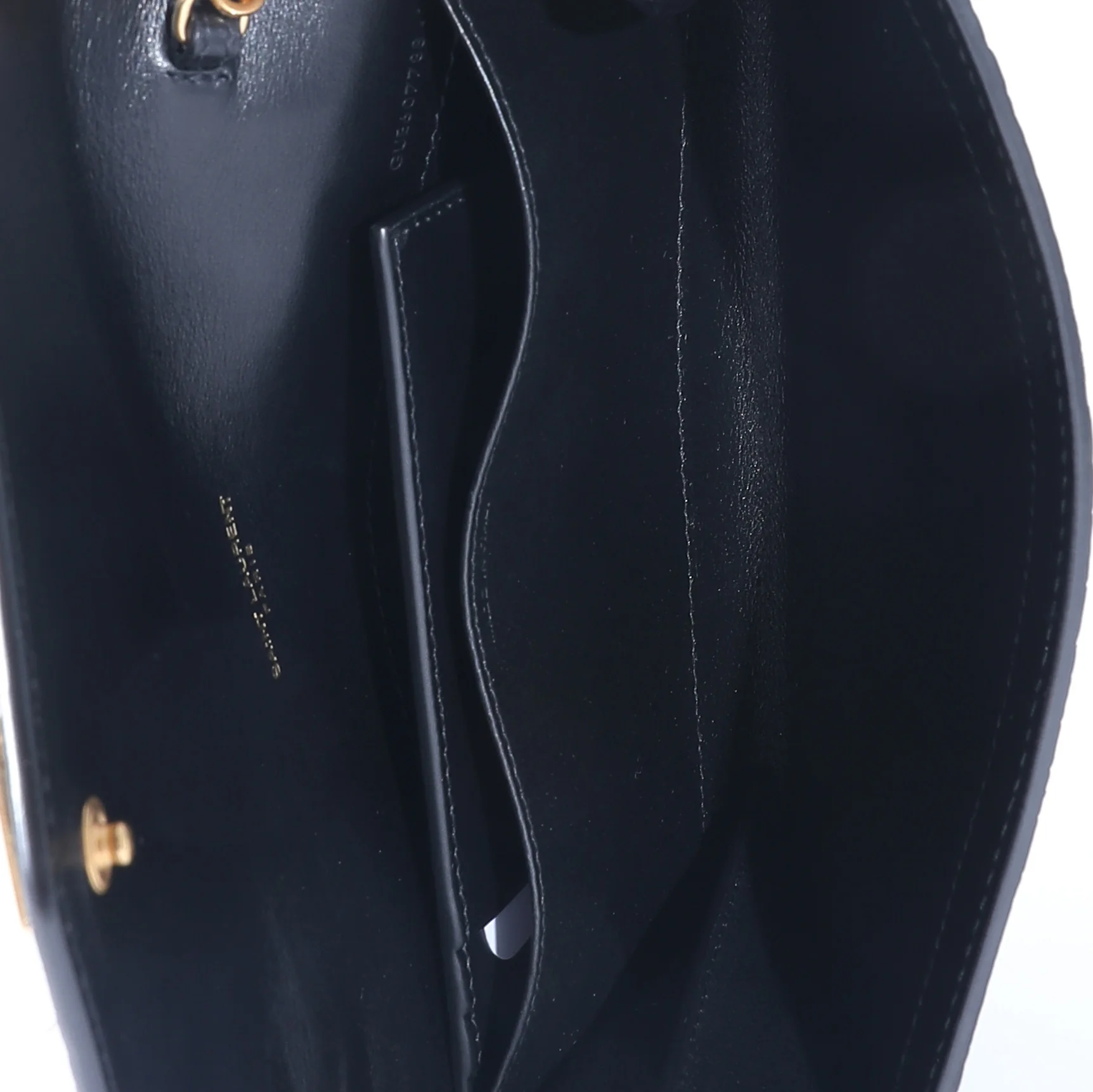 Saint Laurent Black Croc Embossed Uptown Envelope Chain Wallet - Image 9