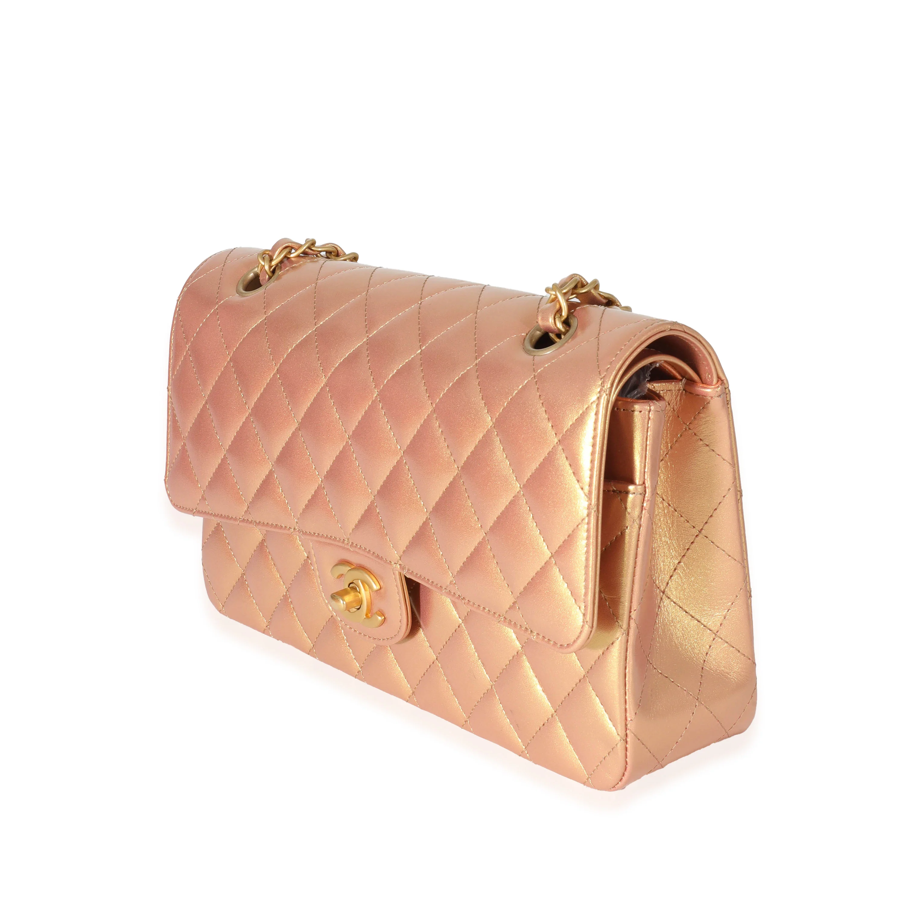 Chanel Bronze Metallic Medium Classic Double Flap Bag - Image 2