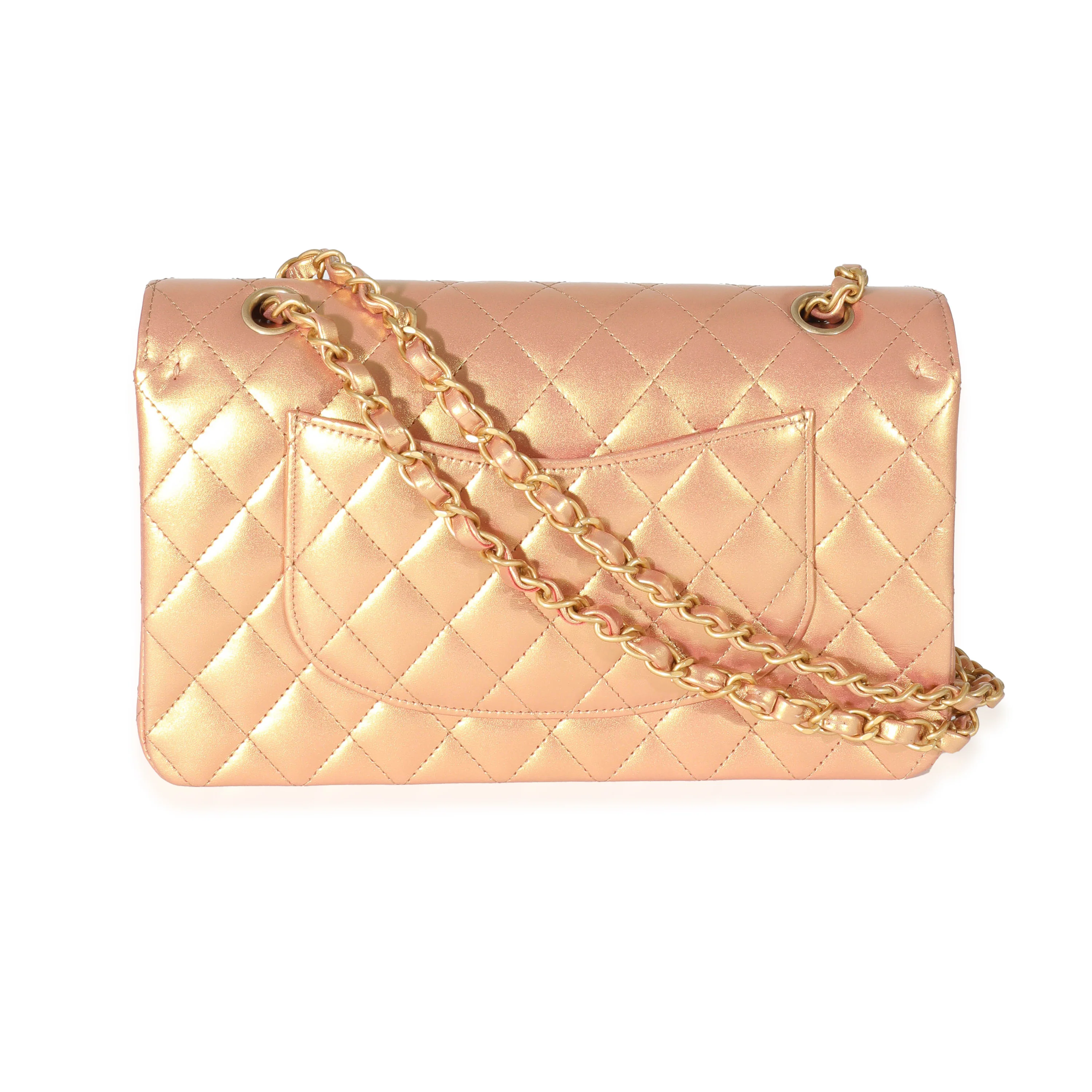 Chanel Bronze Metallic Medium Classic Double Flap Bag - Image 3