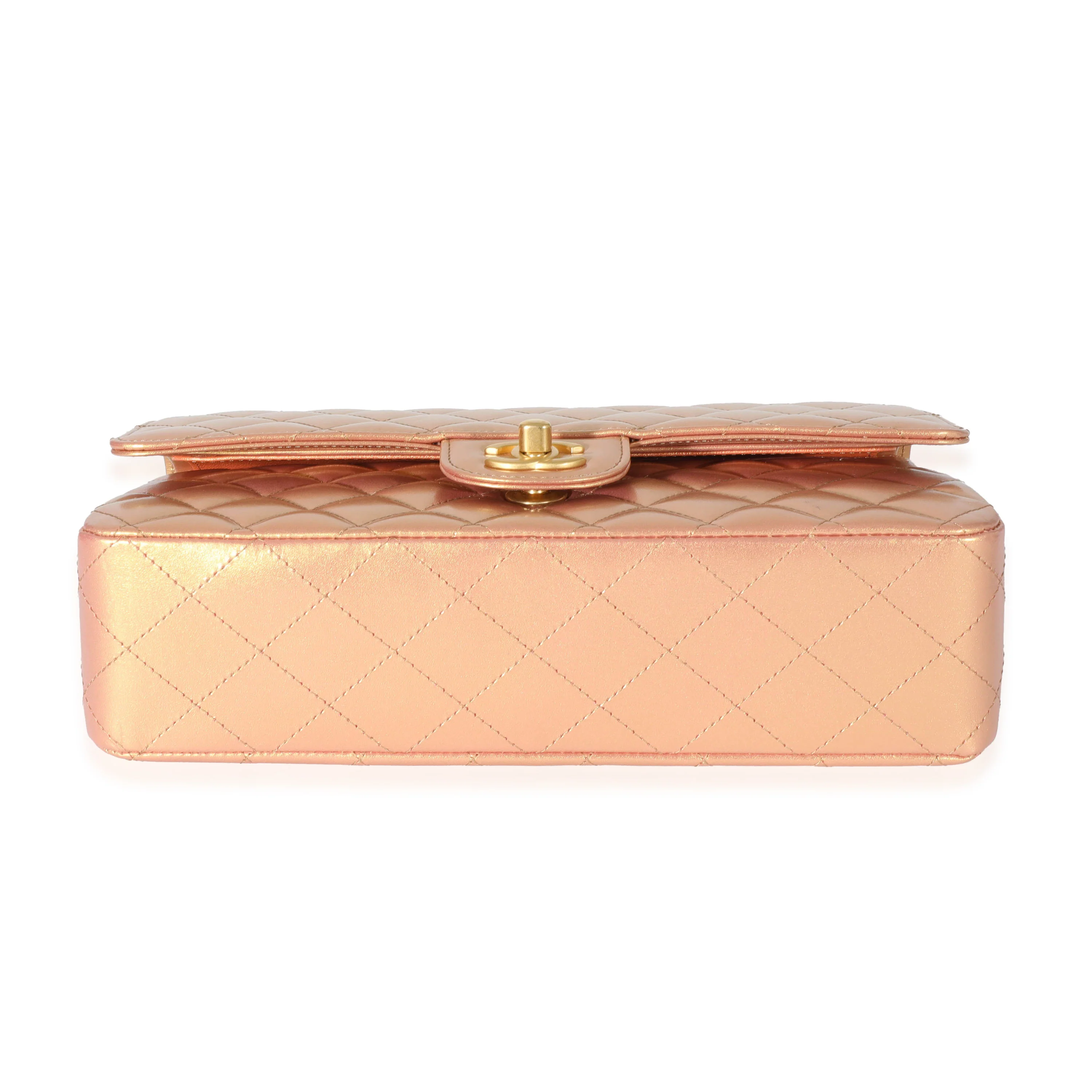 Chanel Bronze Metallic Medium Classic Double Flap Bag - Image 5