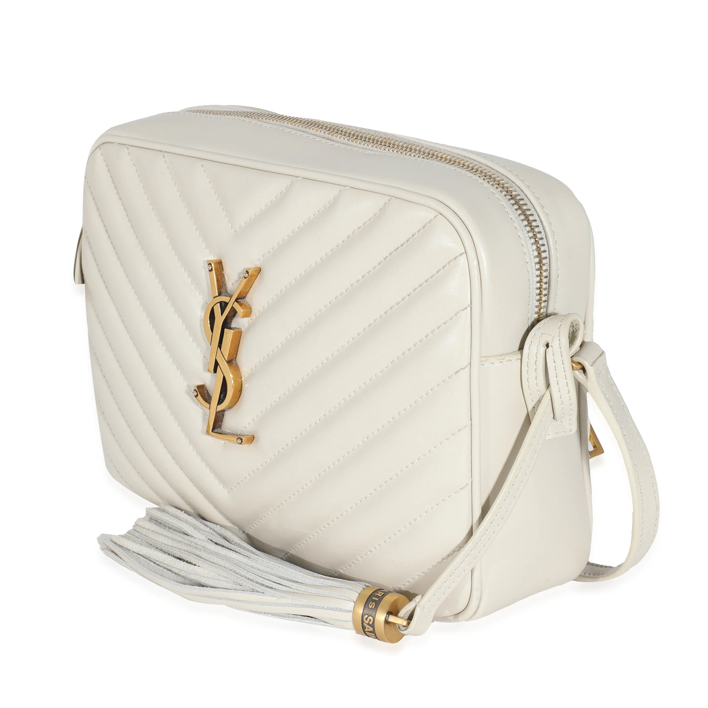 Saint Laurent Cream Calf Leather Lou Camera Bag - Image 2