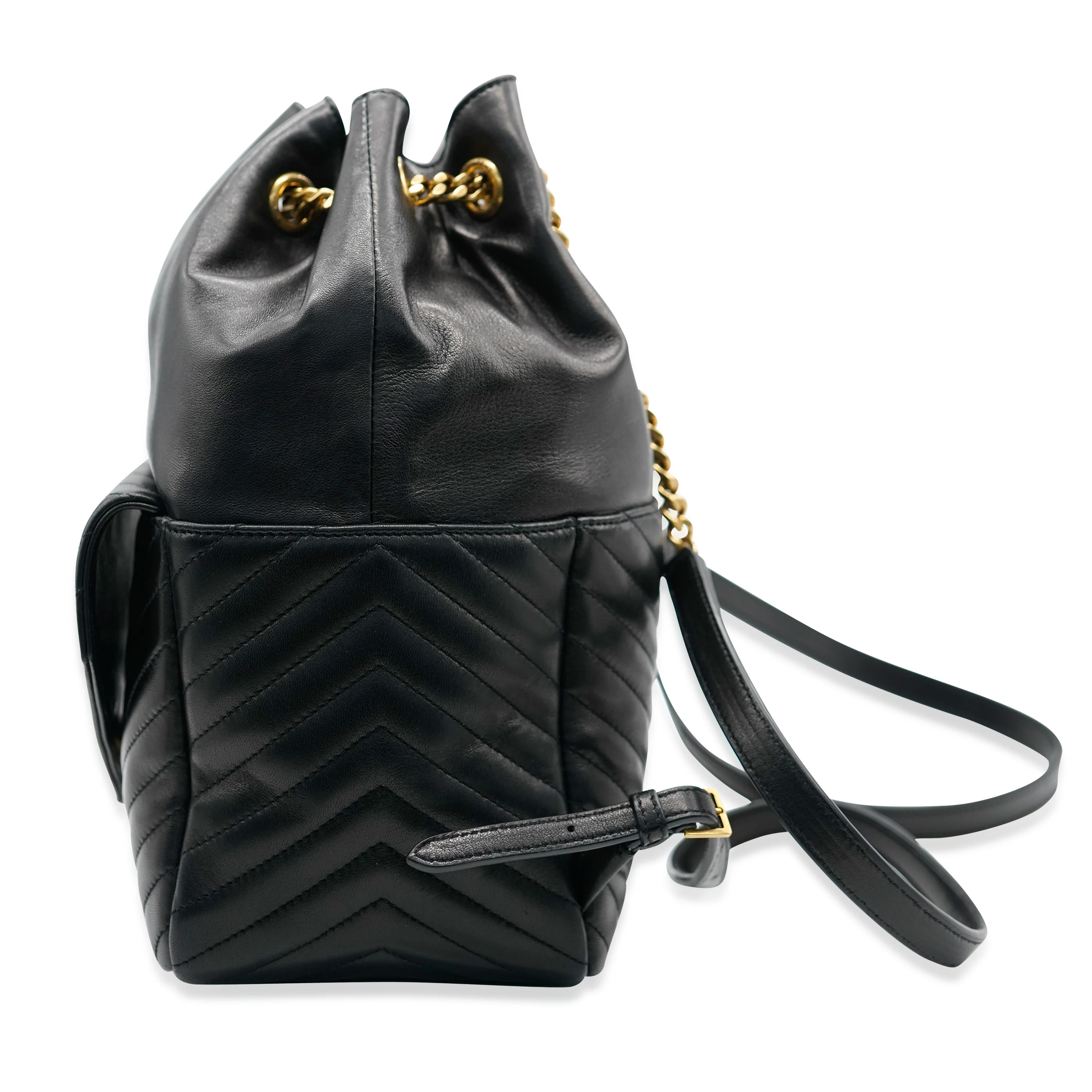 Saint Laurent Black Lambskin Matelasse Monogram Joe Backpack - Image 5