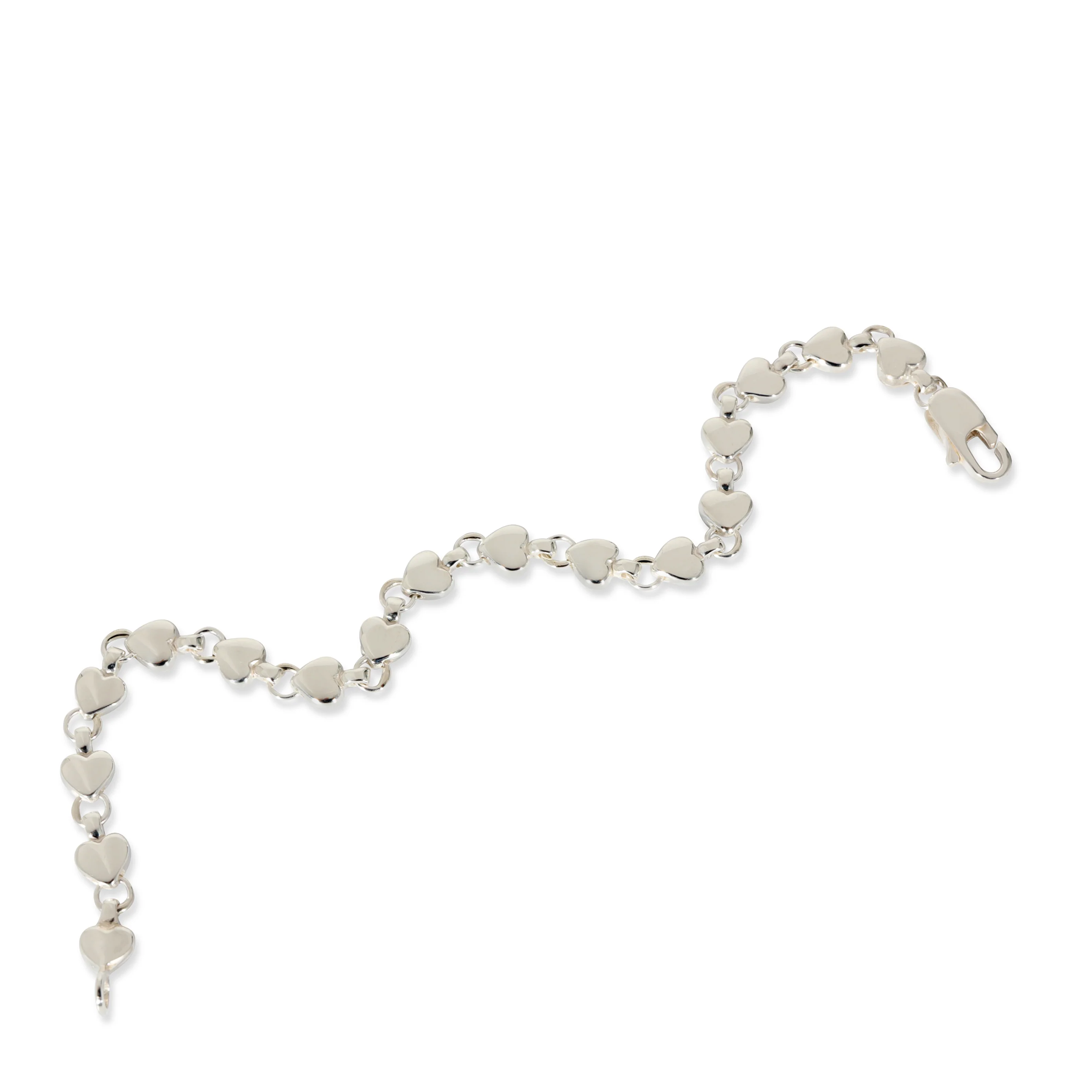 Tiffany & Co. Vintage Heart Link Bracelet in Sterling Silver - Image 3
