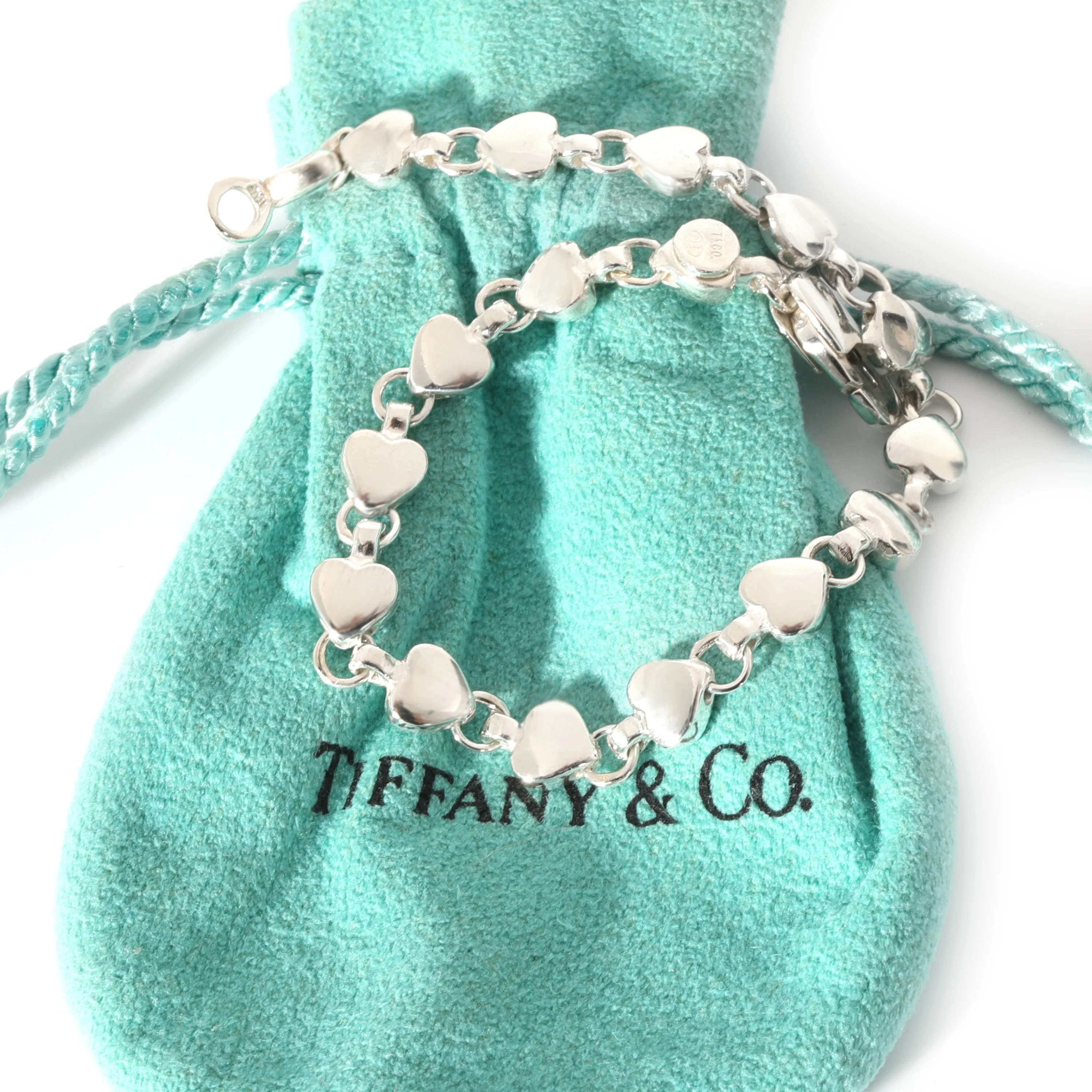 Tiffany & Co. Vintage Heart Link Bracelet in Sterling Silver - Image 5