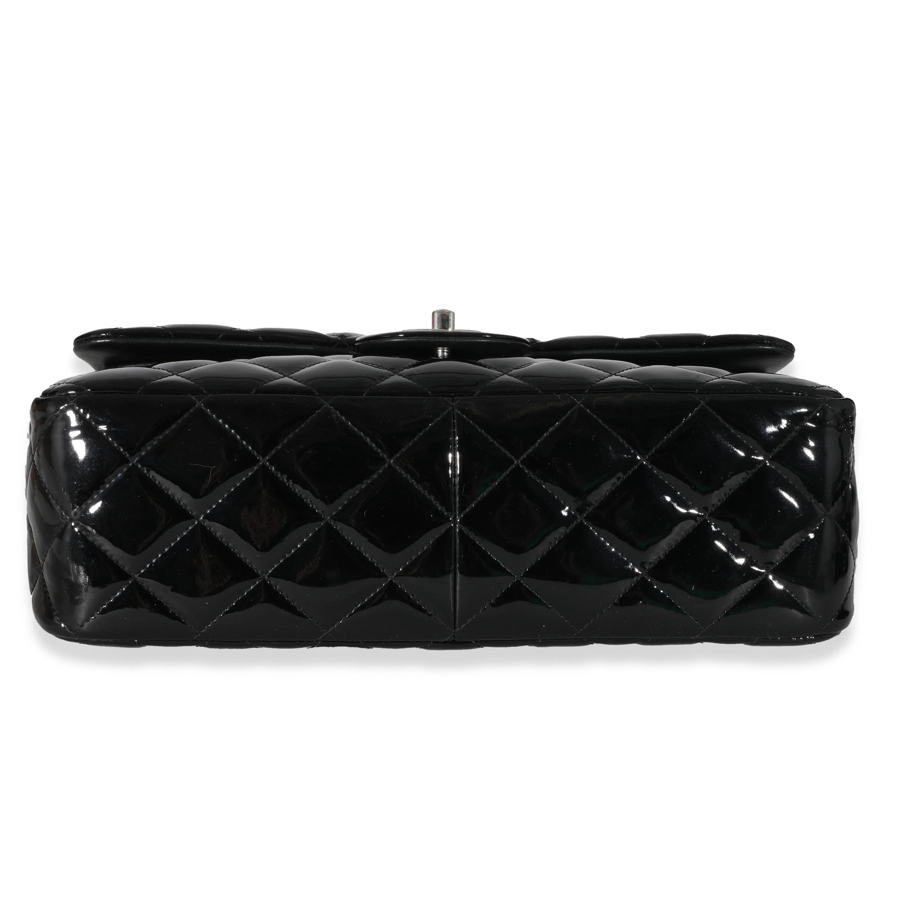 Chanel Black Patent Classic Jumbo Flap Bag - Image 5