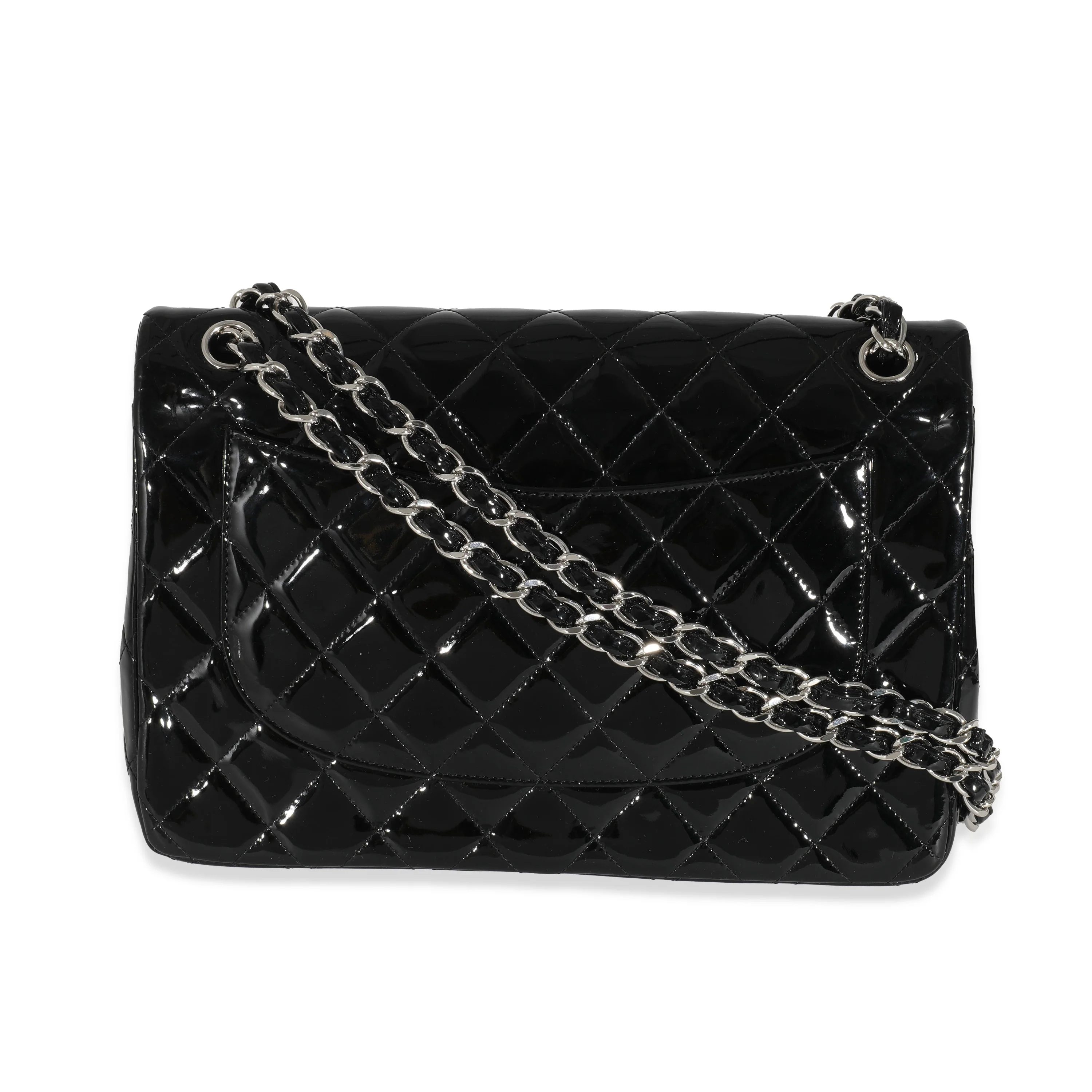 Chanel Black Patent Classic Jumbo Flap Bag - Image 3