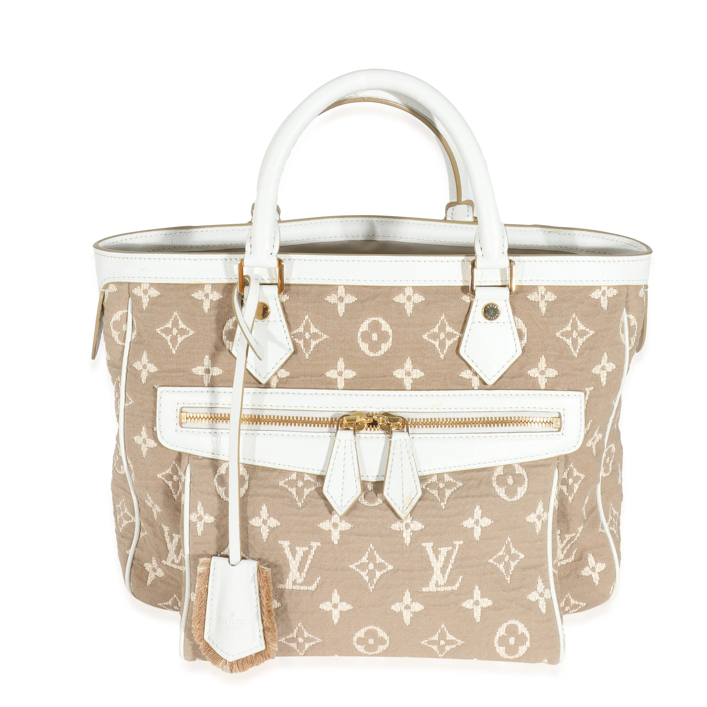 Louis Vuitton Blanc Monogram Jacquard Sabbia Cabas MM