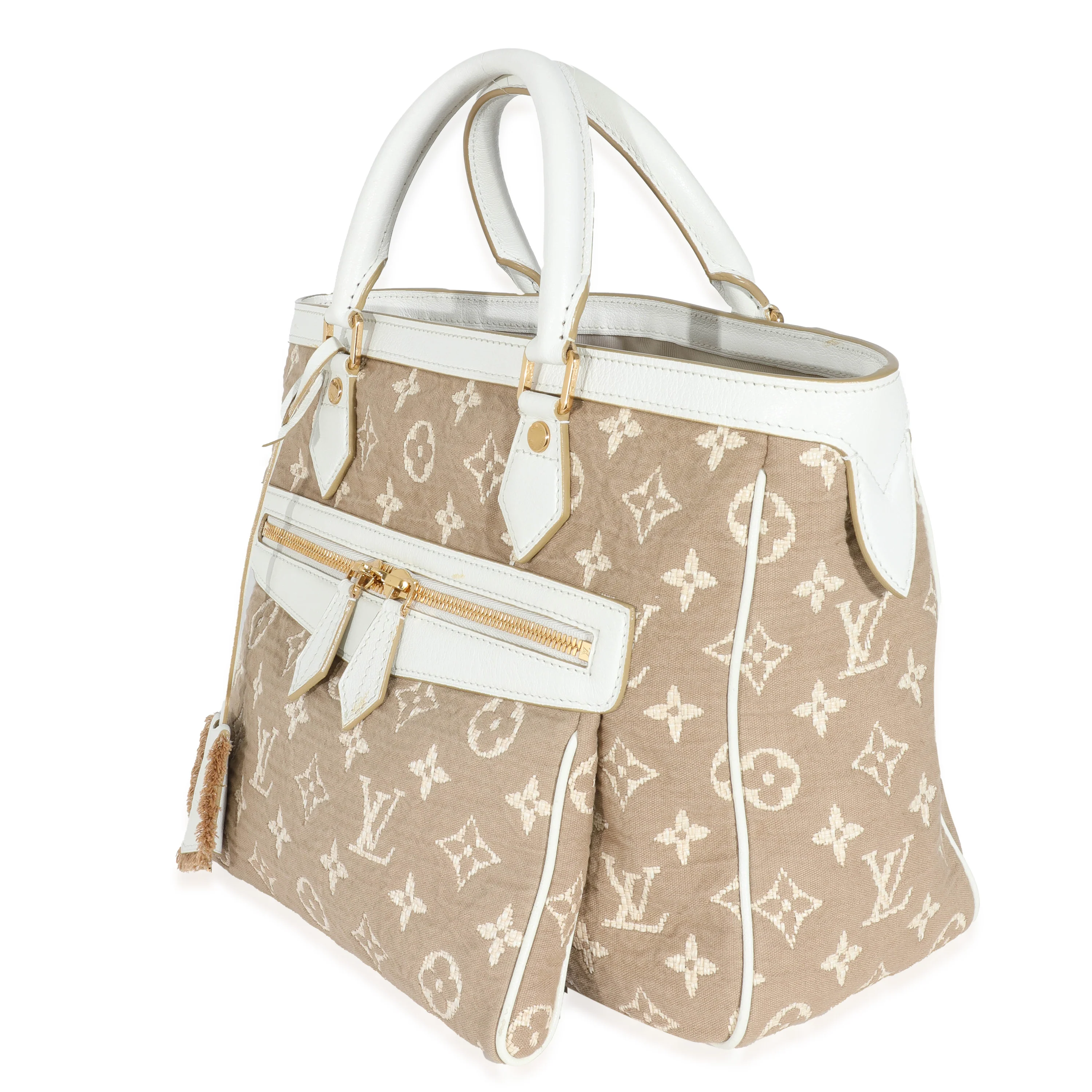 Louis Vuitton Blanc Monogram Jacquard Sabbia Cabas MM - Image 2