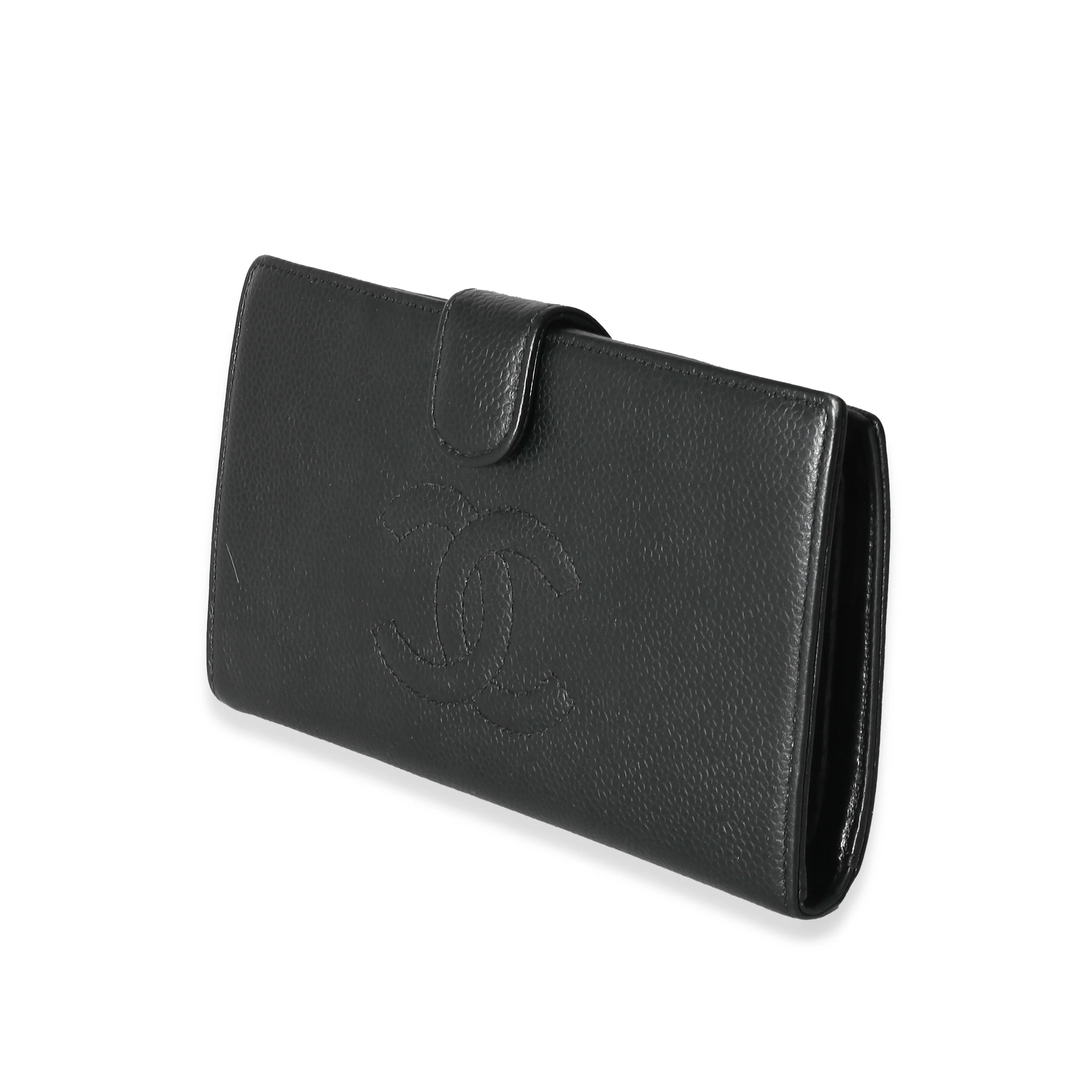Chanel Black Caviar Timeless CC French Long Wallet - Image 2