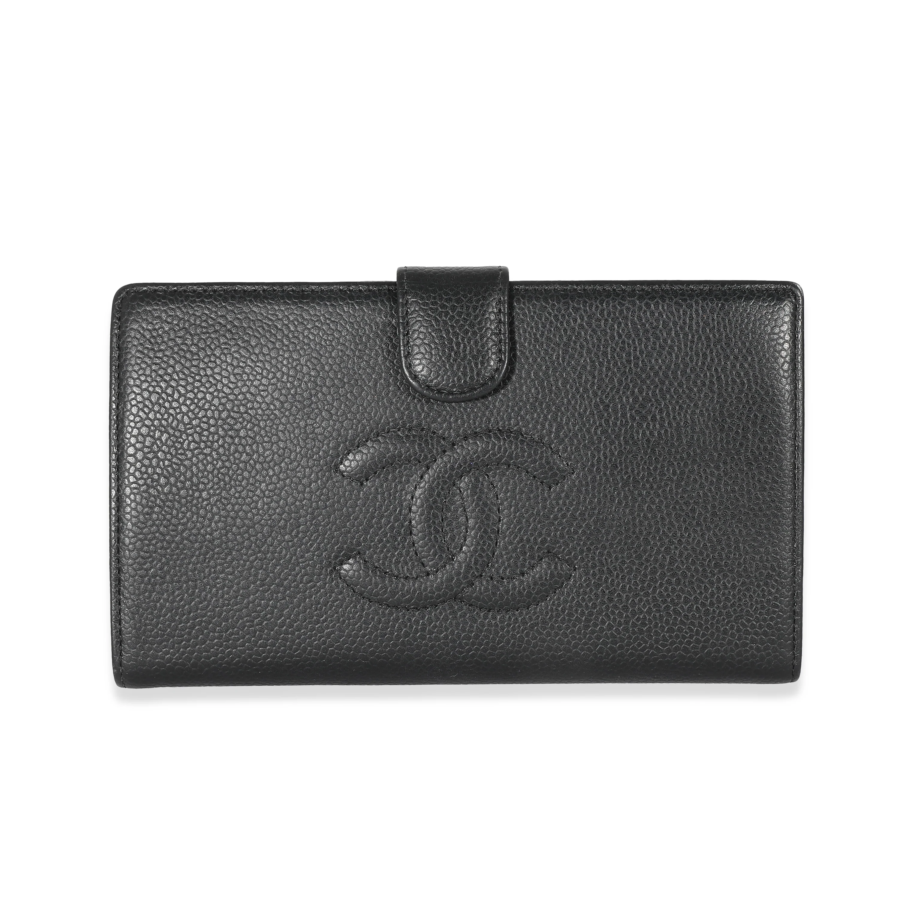 Chanel Black Caviar Timeless CC French Long Wallet - Image 5