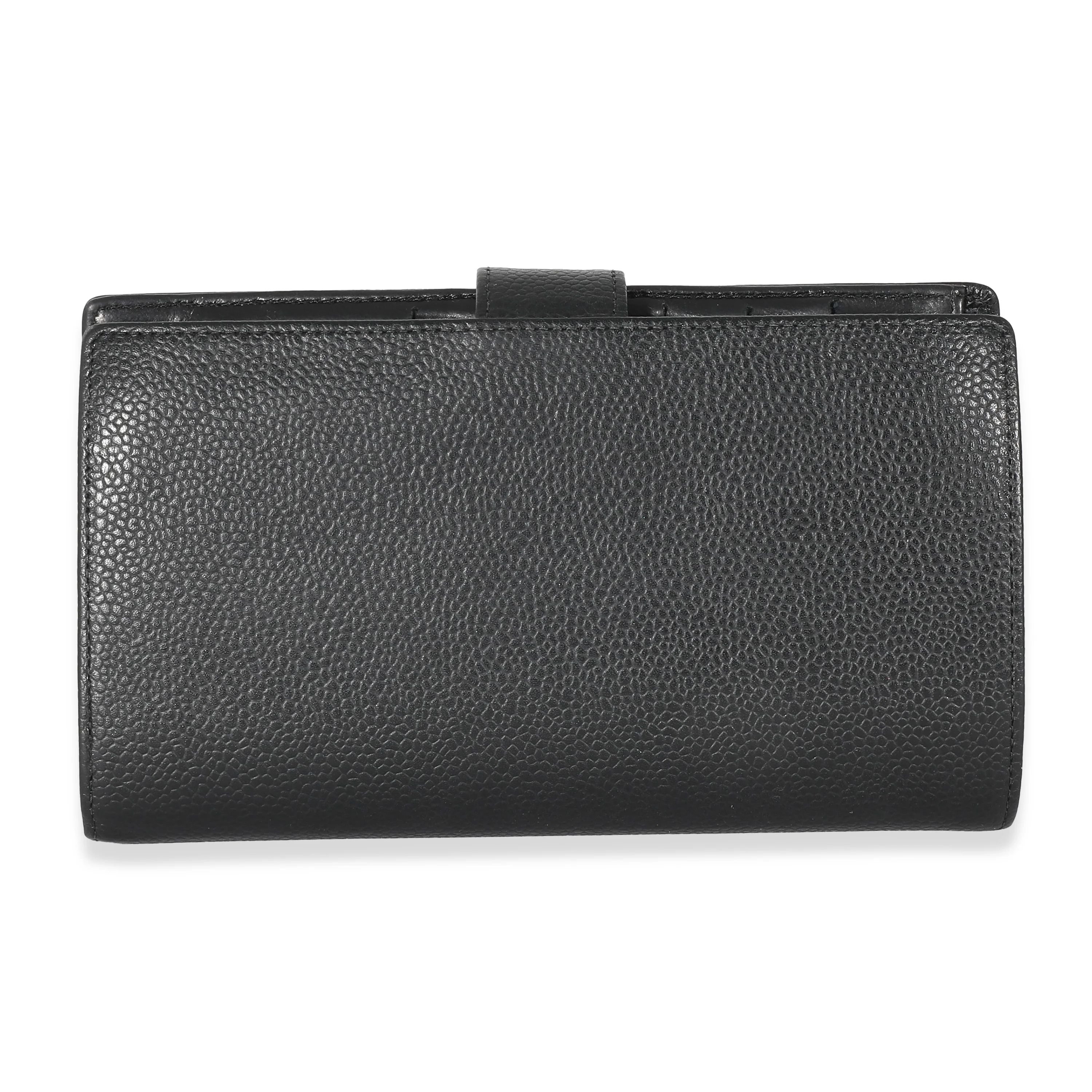 Chanel Black Caviar Timeless CC French Long Wallet - Image 7