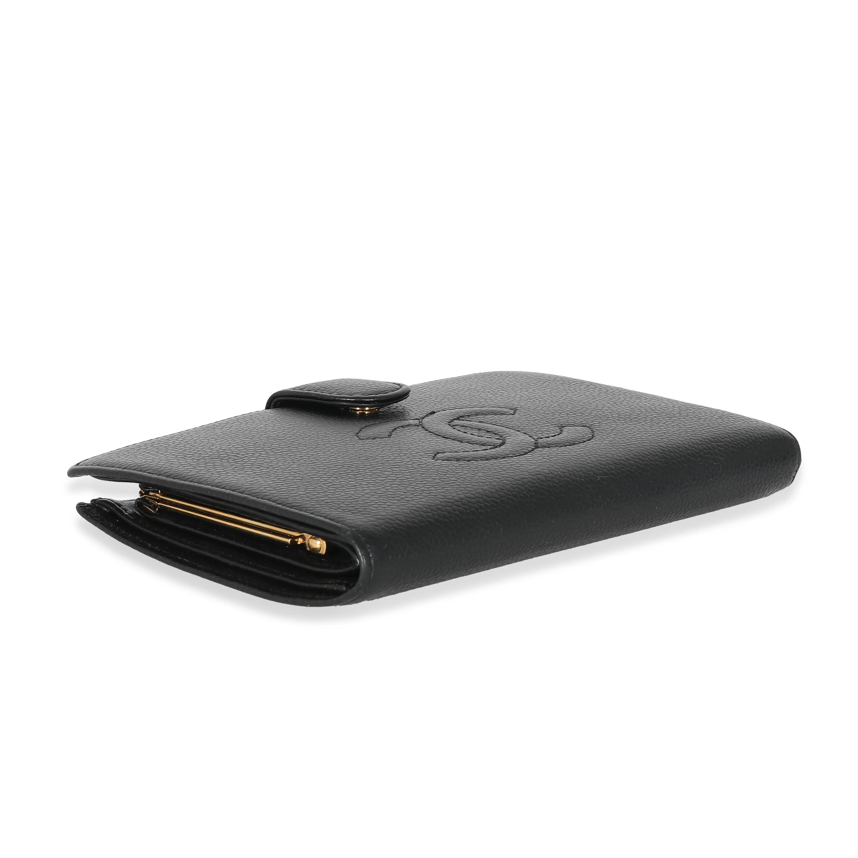 Chanel Black Caviar Timeless CC French Long Wallet - Image 8