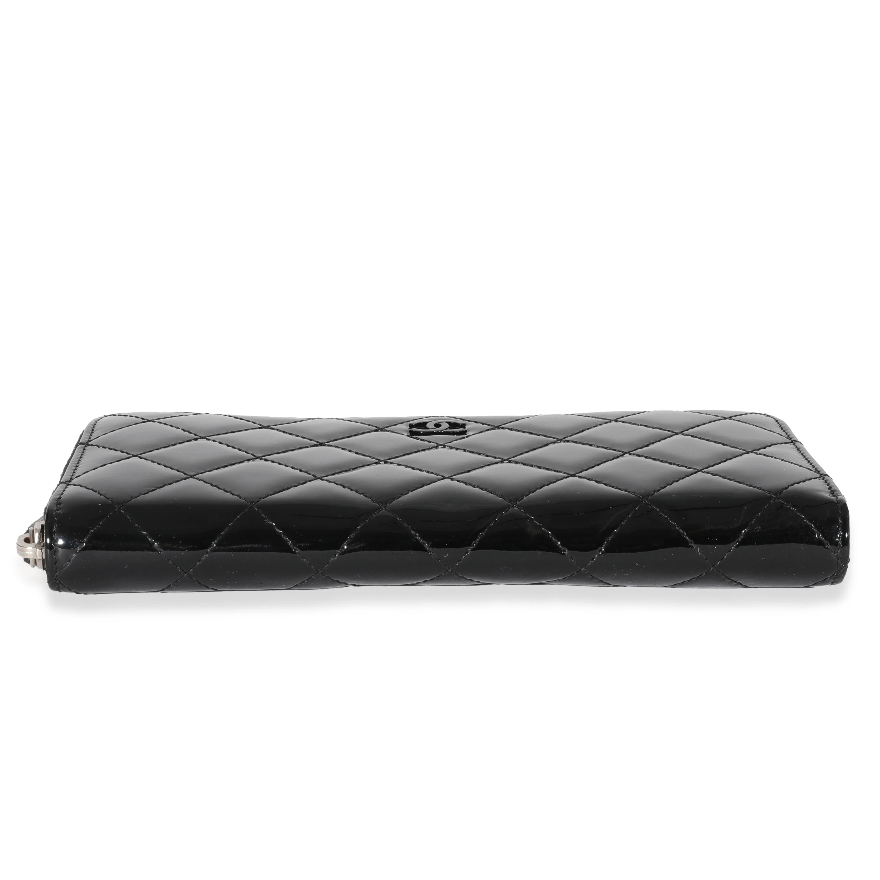 Chanel Black Quilted Patent Classic Continental Wallet - Image 4
