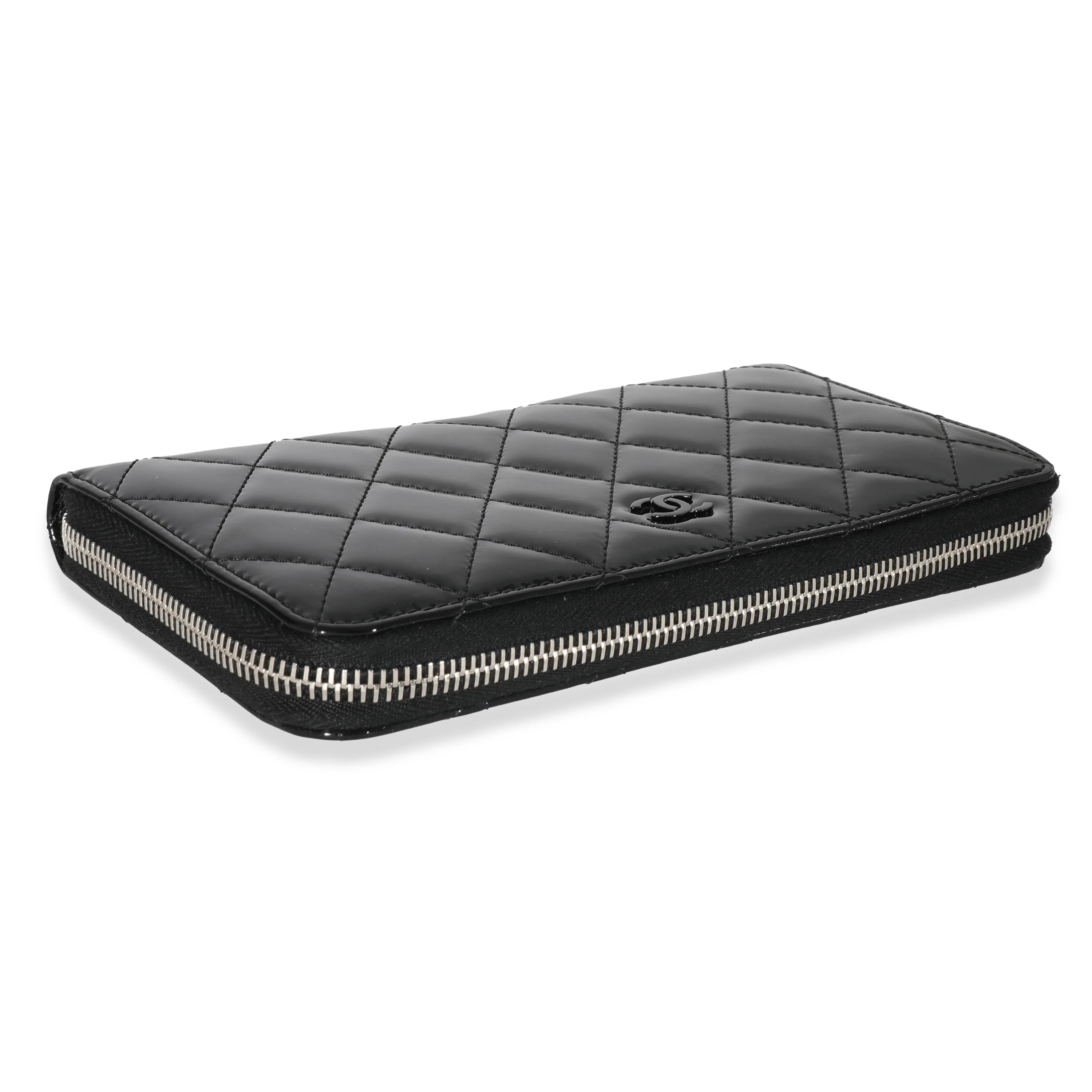 Chanel Black Quilted Patent Classic Continental Wallet - Image 5