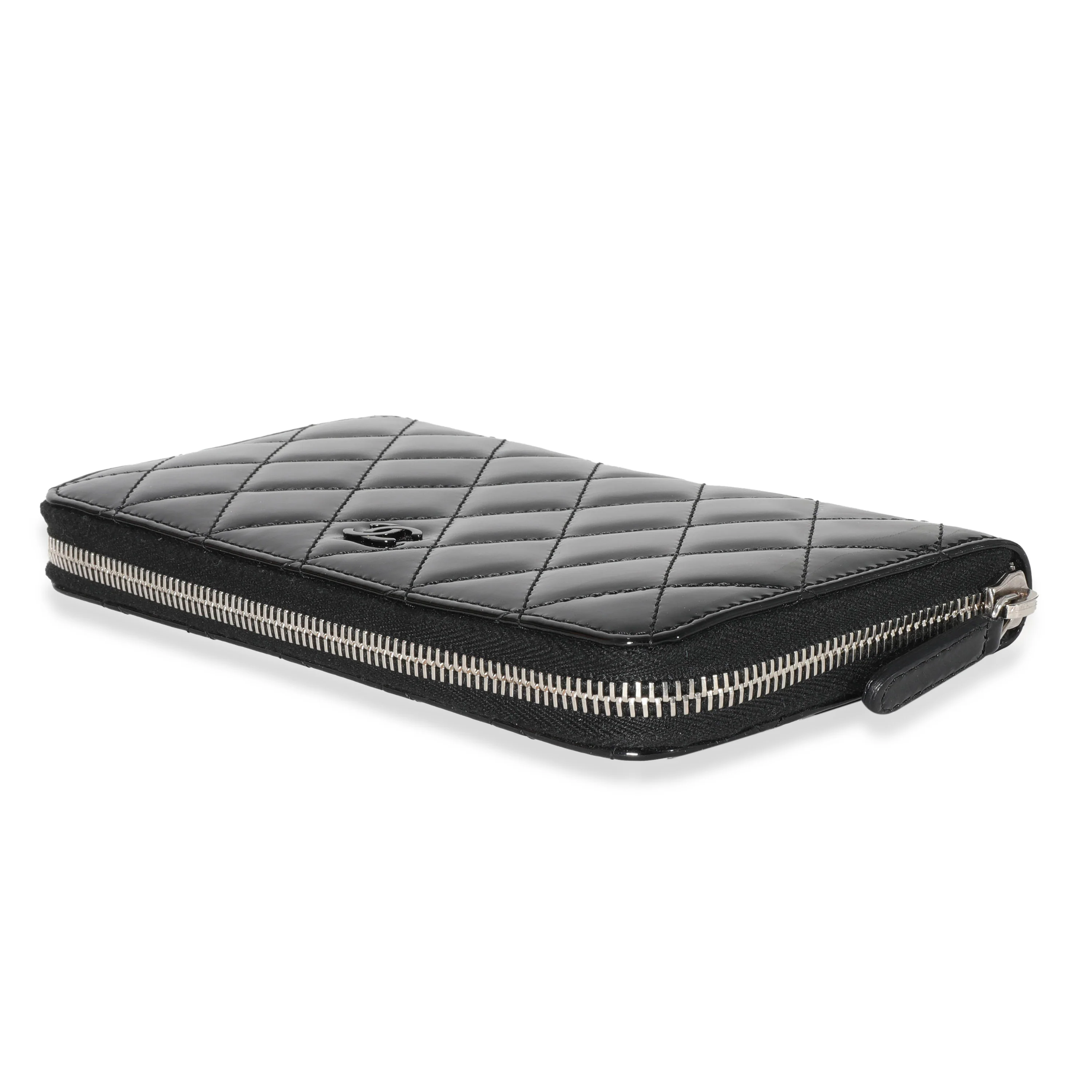 Chanel Black Quilted Patent Classic Continental Wallet - Image 6