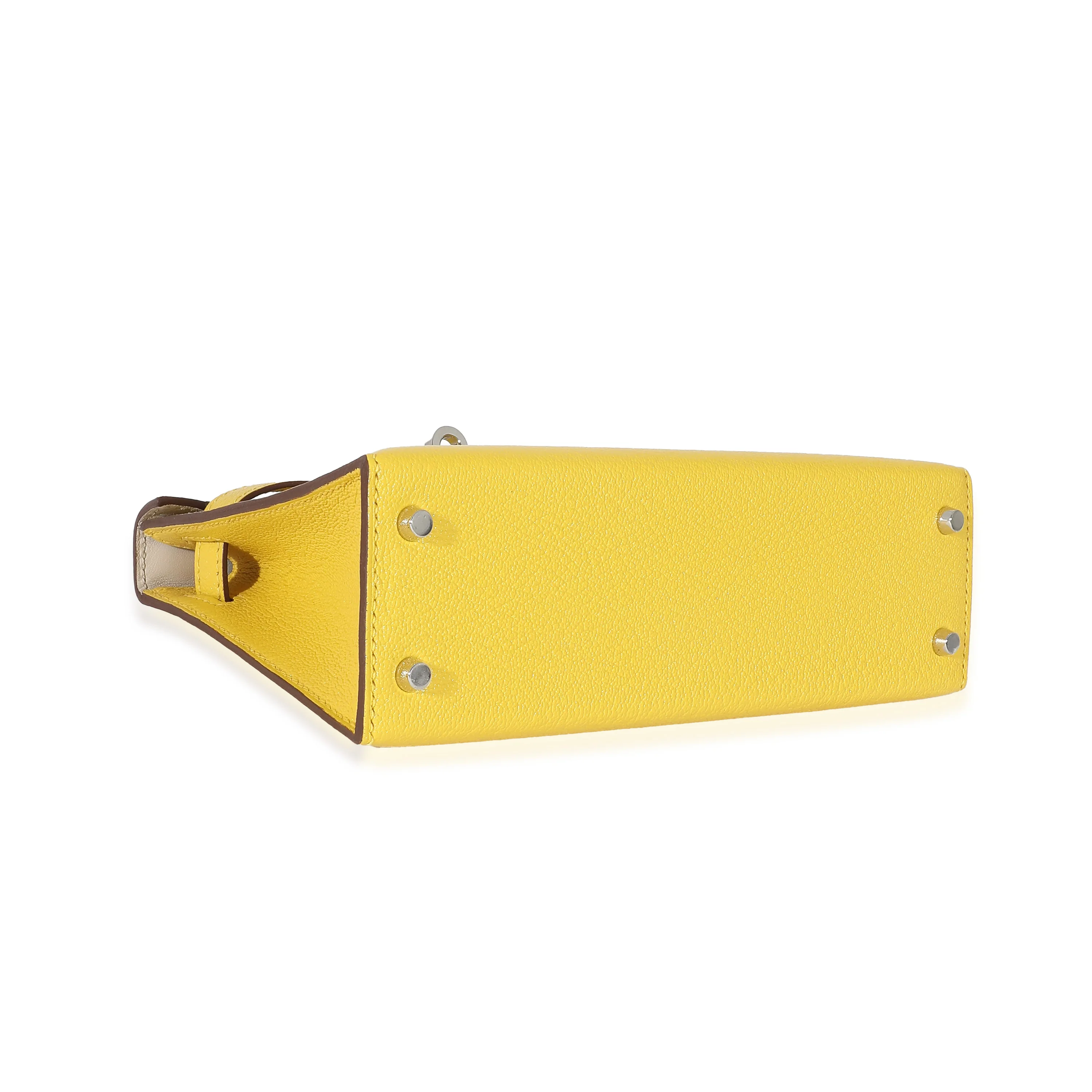 Jaune De Naples Beton Verso Chevre Mysore Mini Sellier II Kelly 20 PHW - Image 8